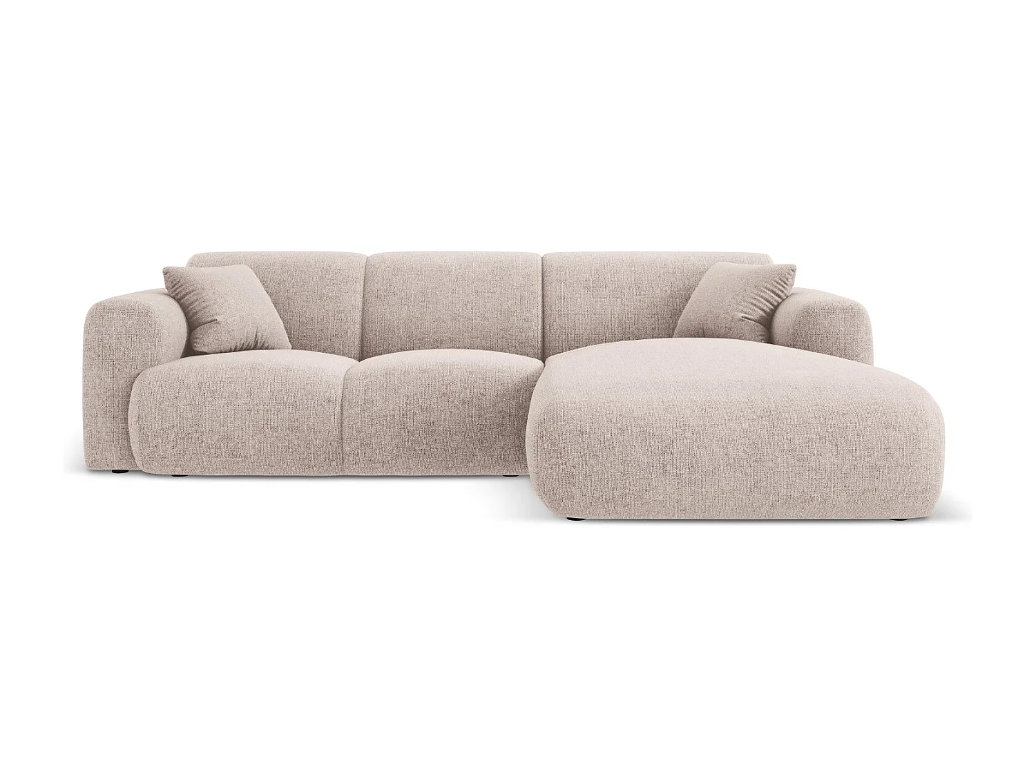 Cosmopolitan Design – Narożnik prawy, „Nolio” 4 miejsca szenil, beż – 260x170x72cm 3745590