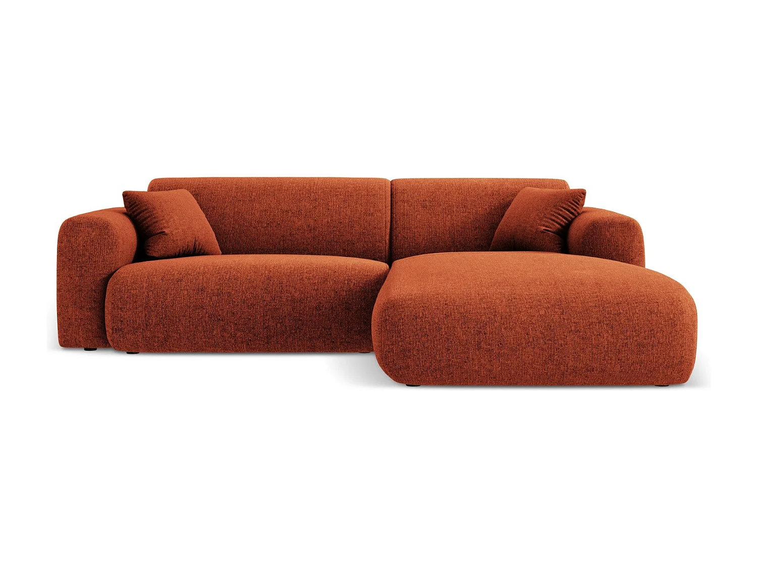 Cosmopolitan Design – Narożnik prawy, „Nolio” 4 miejsca szenil, terakota – 235x170x72cm 3745632