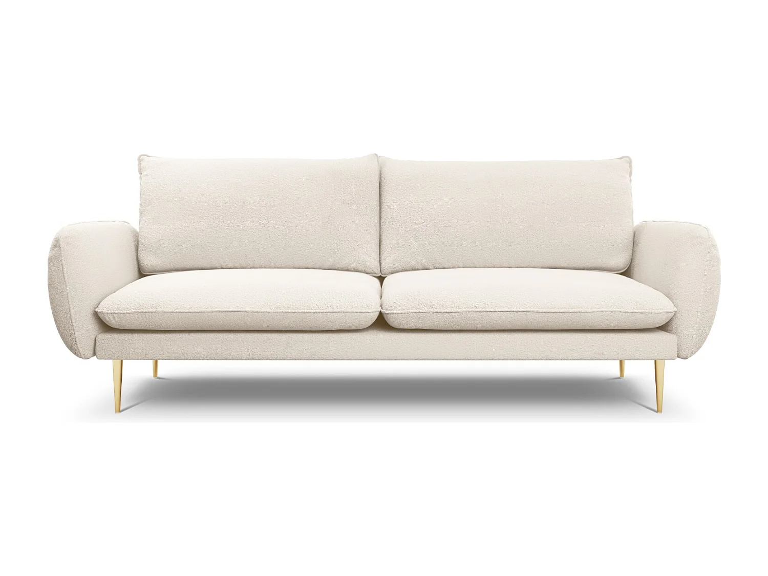 Cosmopolitan Design - Sofa, "Vienna" 4 miejsca boucle, beż - 230x92x95cm 3745655 - obrazek 1