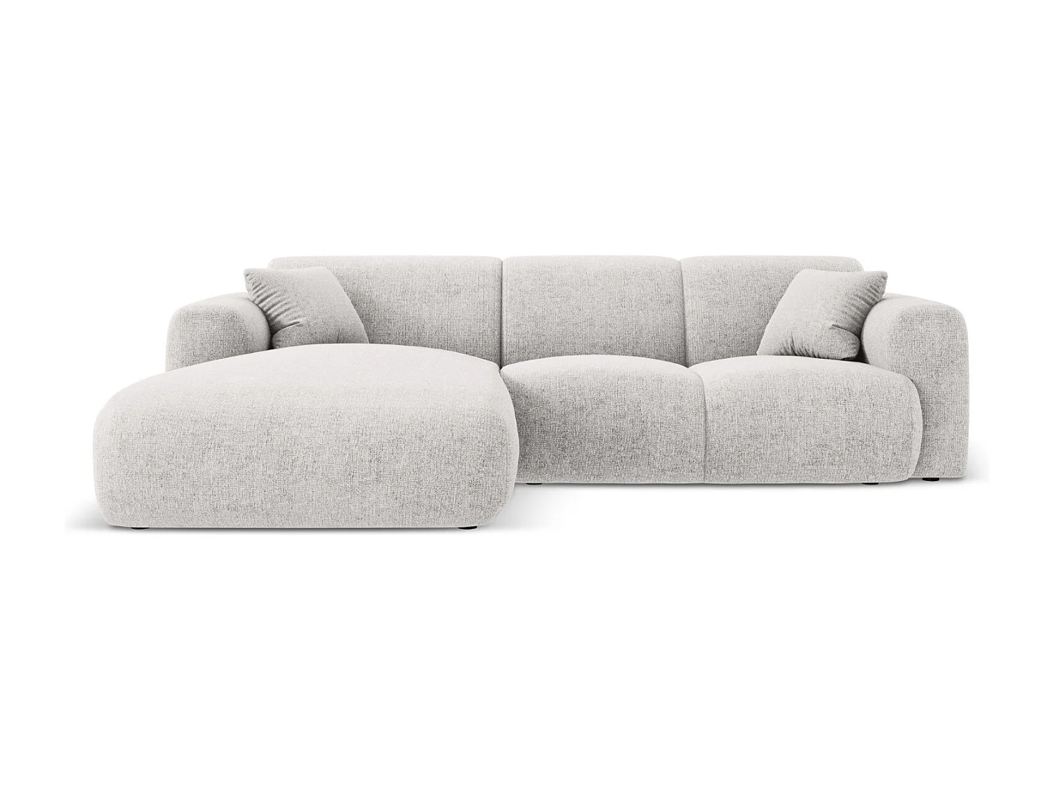 Cosmopolitan Design - Narożnik lewy, "Nolio" 4 miejsca szenil, szary jasny - 260x170x72cm 3745666 - obrazek 1