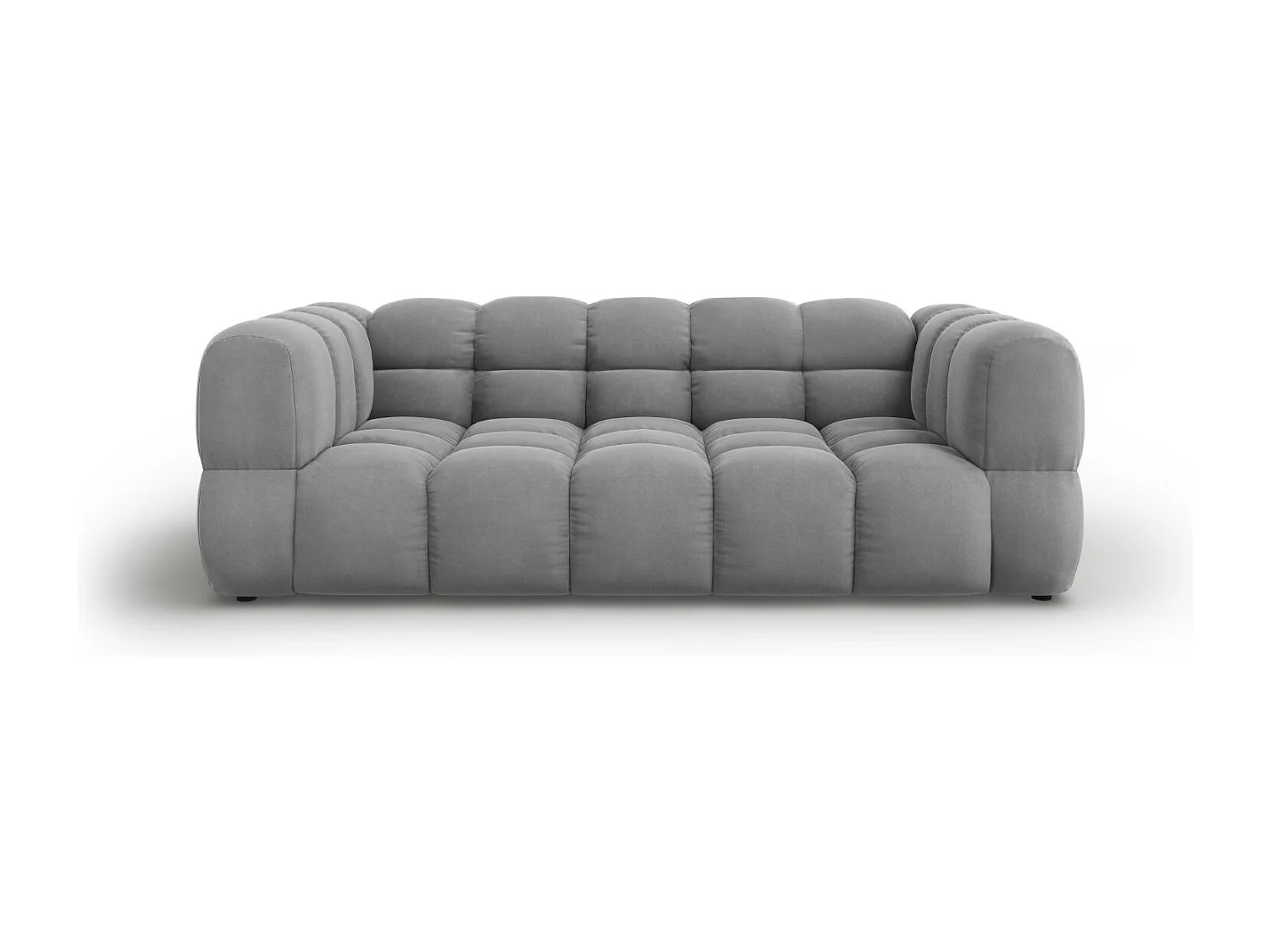 Cosmopolitan Design - Sofa, "Sky" 3 miejsca welur, szary jasny - 214x102x75cm 3745679 - obrazek 1