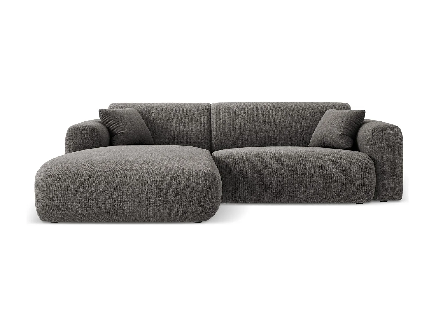 Cosmopolitan Design - Narożnik lewy, "Nolio" 4 miejsca szenil, szary - 235x170x72cm 3745728 - obrazek 1