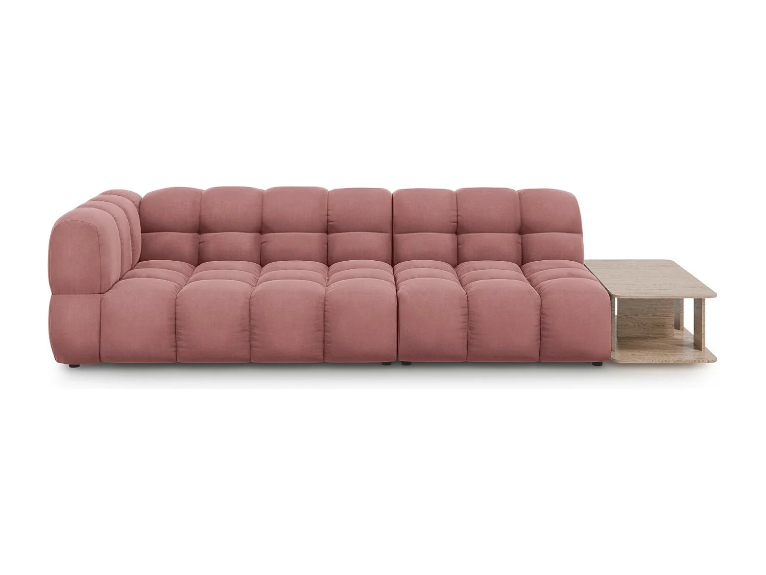 Cosmopolitan Design - Sofa modułowa bok prawy, "Sky" 4 miejsca welur, łosoś - 297x102x75cm 3745730 - obrazek 1