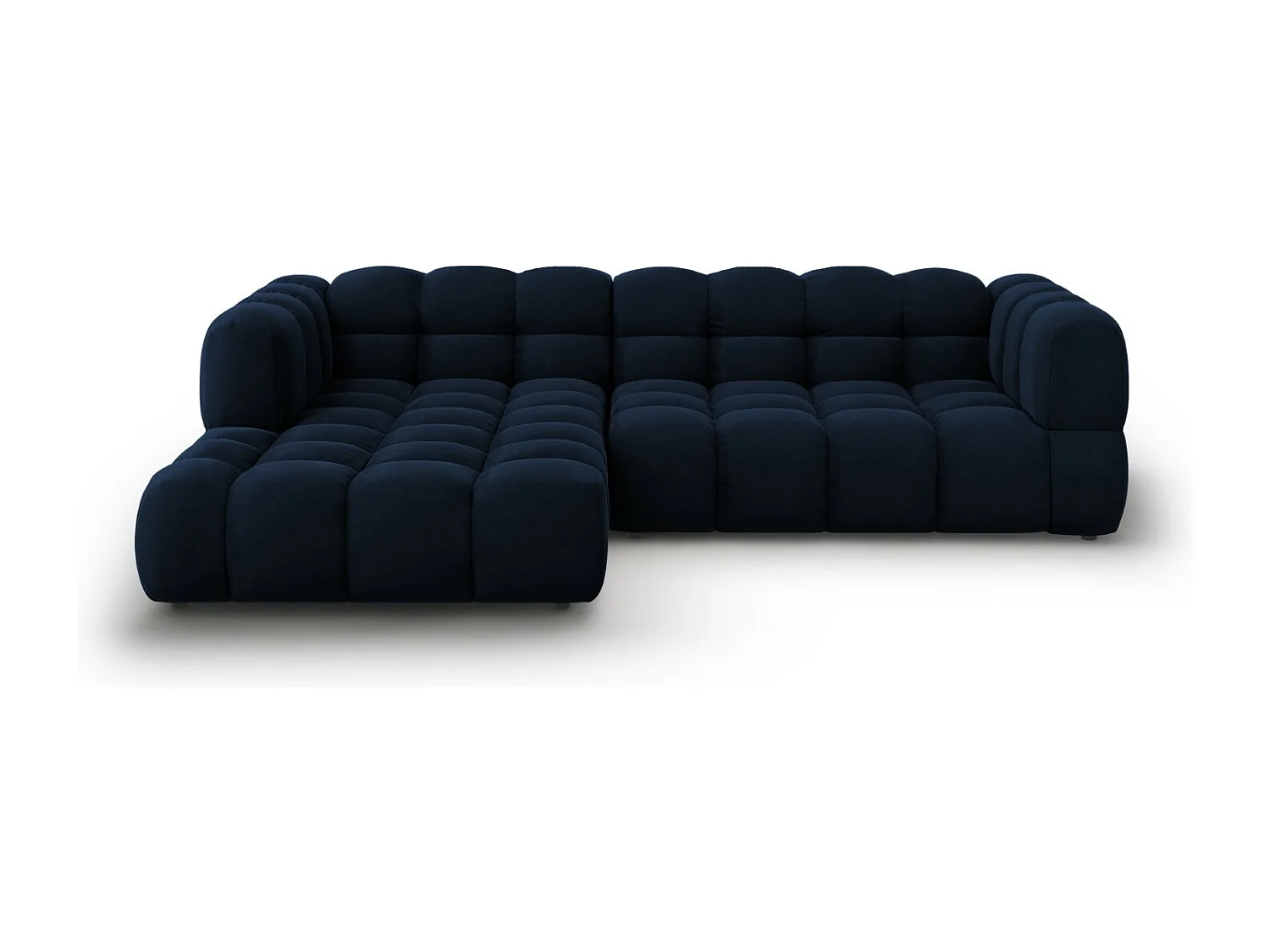 Cosmopolitan Design – Narożnik lewy panoramiczny, „Sky” 4 miejsca welur, błękit królewski – 272x162x75cm 3745772