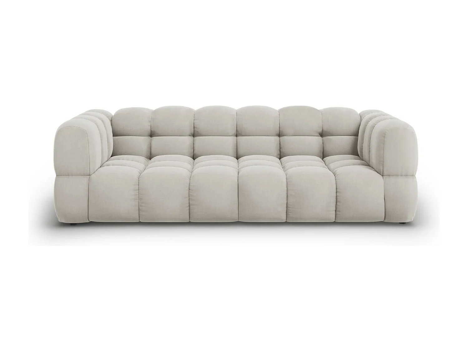Cosmopolitan Design - Sofa modułowa, "Sky" 4 miejsca welur, beż jasny - 244x102x75cm 3745778 - obrazek 1