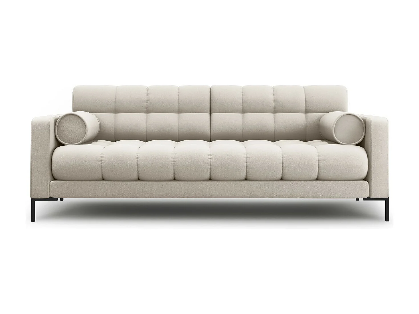Cosmopolitan Design - Sofa, "Bali" 3 miejsca tkanina strukturalna, beż - 177x92x75cm 3745794 - obrazek 1