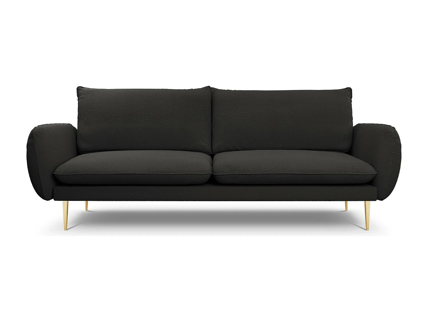 Cosmopolitan Design - Sofa, "Vienna" 4 miejsca boucle, czarny - 230x92x95cm 3745828 - obrazek 1