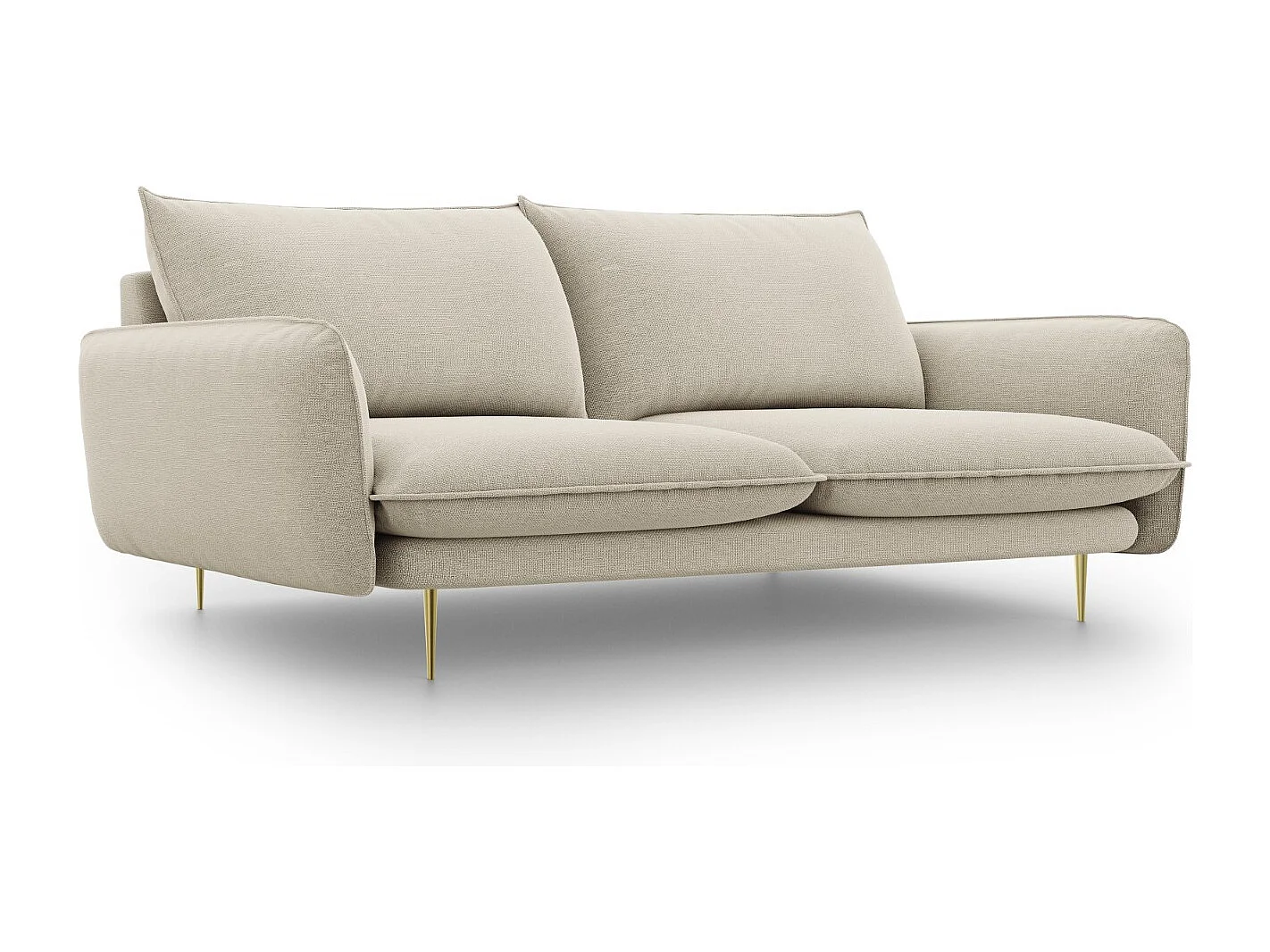 Cosmopolitan Design - Sofa, "Vienna" 3 miejsca tkanina strukturalna, beż - 200x92x95cm 3745850 - obrazek 1