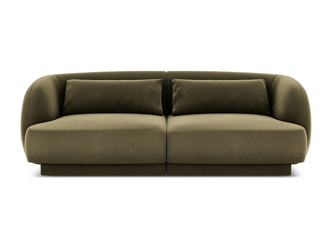 Cosmopolitan Design - Sofa, "Tulum" 2 miejsca welur, zielony - 180x90x70cm 3745872 - obrazek 1