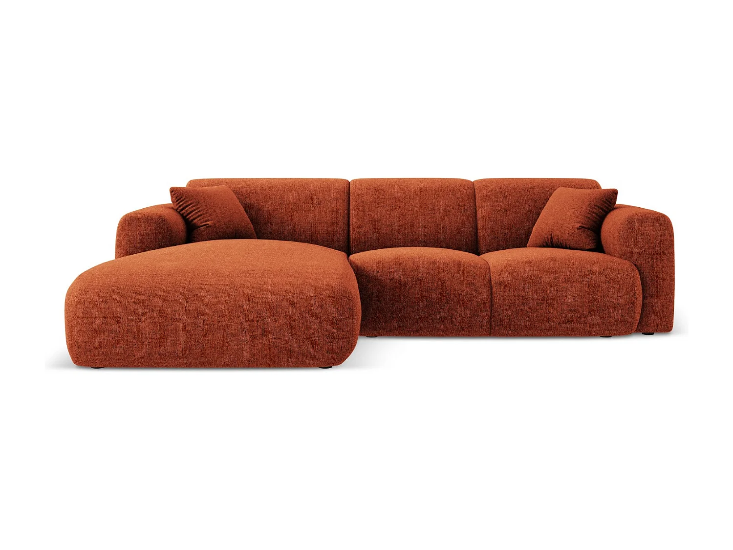 Cosmopolitan Design - Narożnik lewy, "Nolio" 4 miejsca szenil, terakota - 260x170x72cm 3745880 - obrazek 1