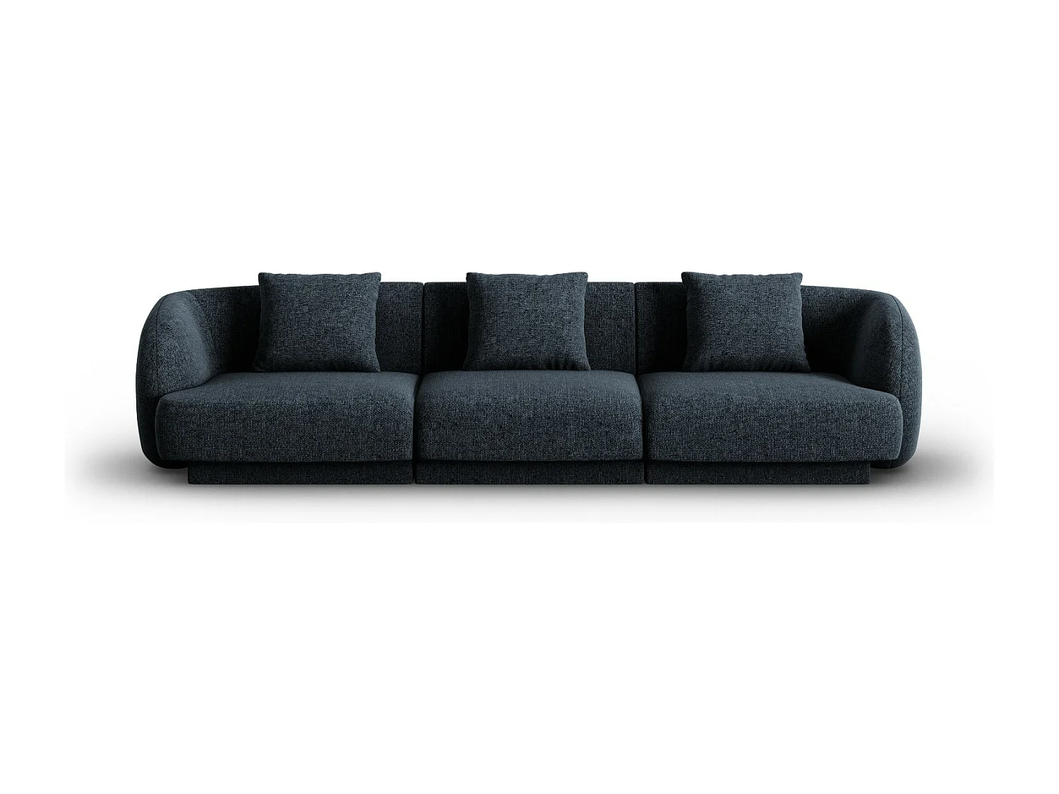 Cosmopolitan Design - Sofa, "Tulum" 3 miejsca szenil, błękit królewski - 255x90x70cm 3745909 - obrazek 1