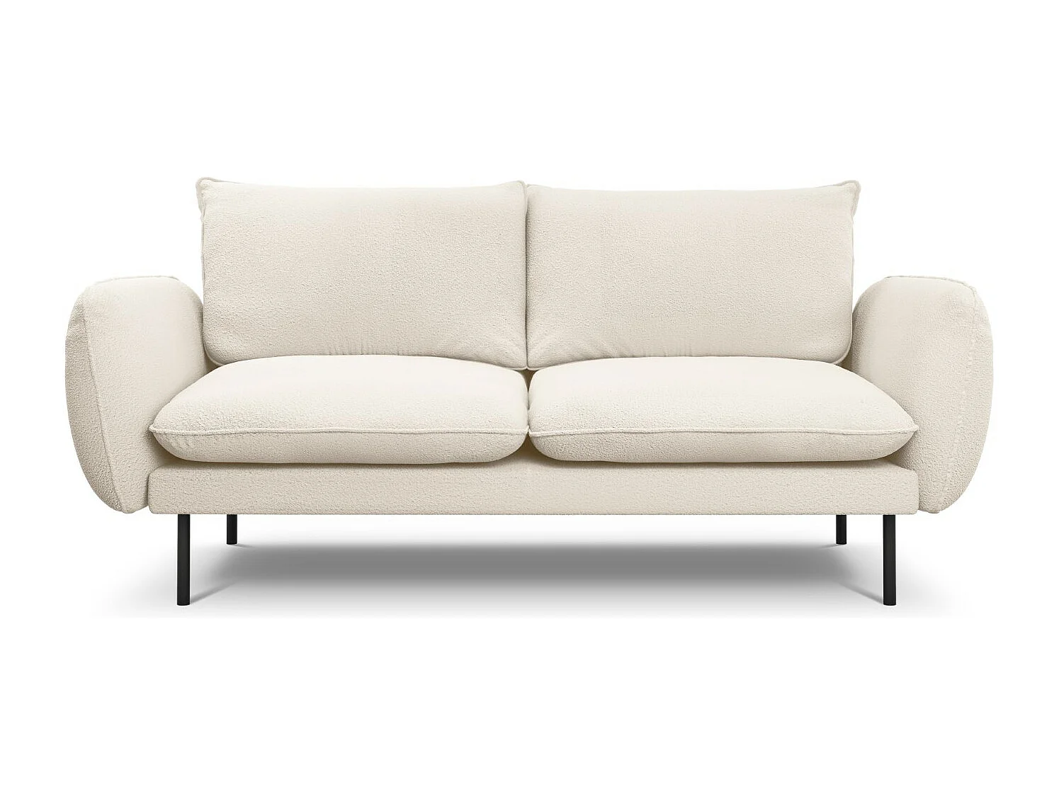 Cosmopolitan Design - Sofa, "Vienna" 2 miejsca boucle, beż - 160x92x95cm 3745925 - obrazek 1
