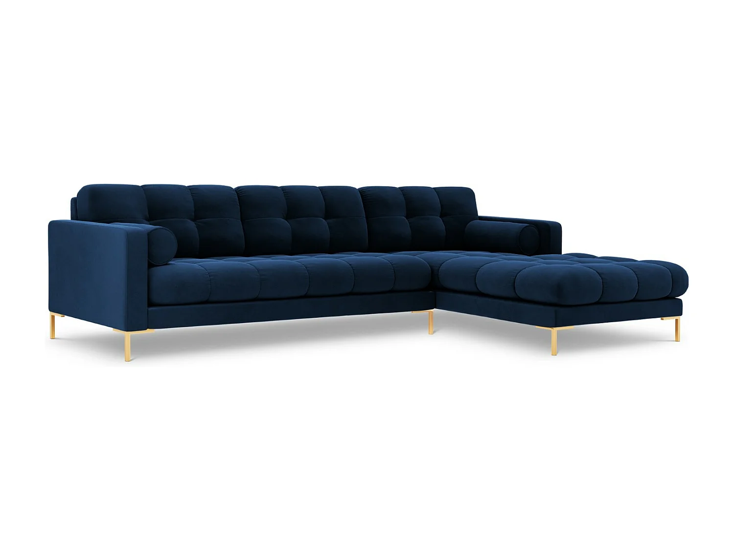 Cosmopolitan Design - Narożnik prawy, "Bali" 5 miejsc welur, błękit królewski - 293x185x75cm 3745983 - obrazek 1