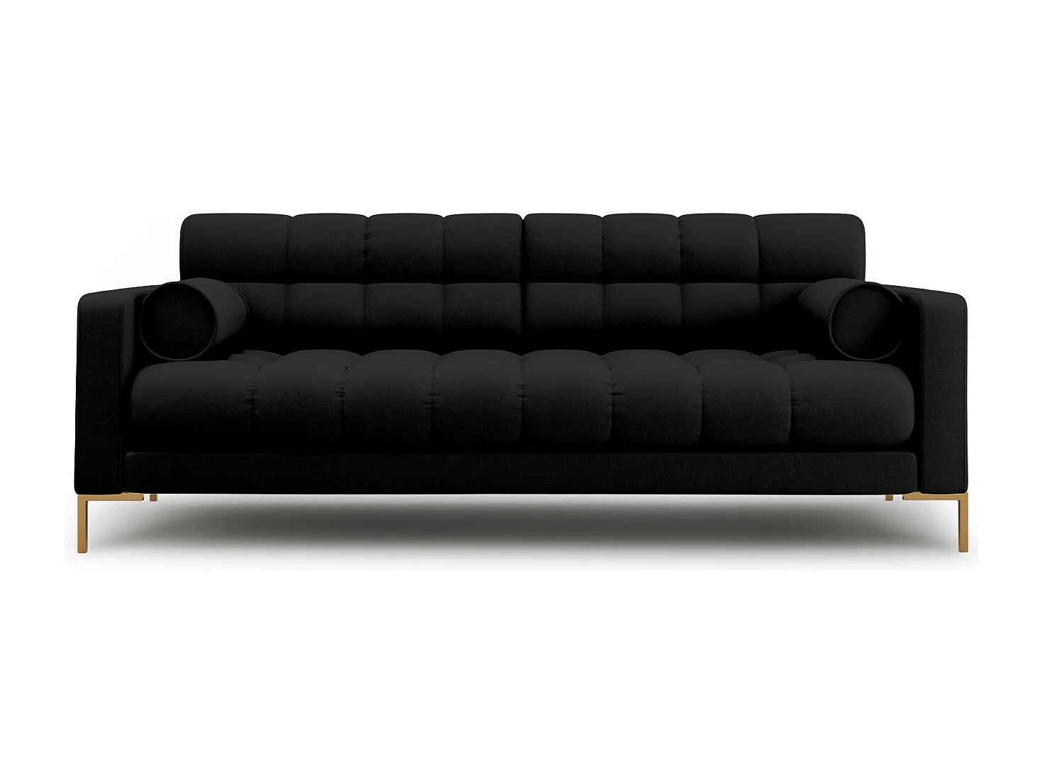 Cosmopolitan Design - Sofa, "Bali" 3 miejsca tkanina strukturalna, czarny - 177x92x75cm 3746006 - obrazek 1