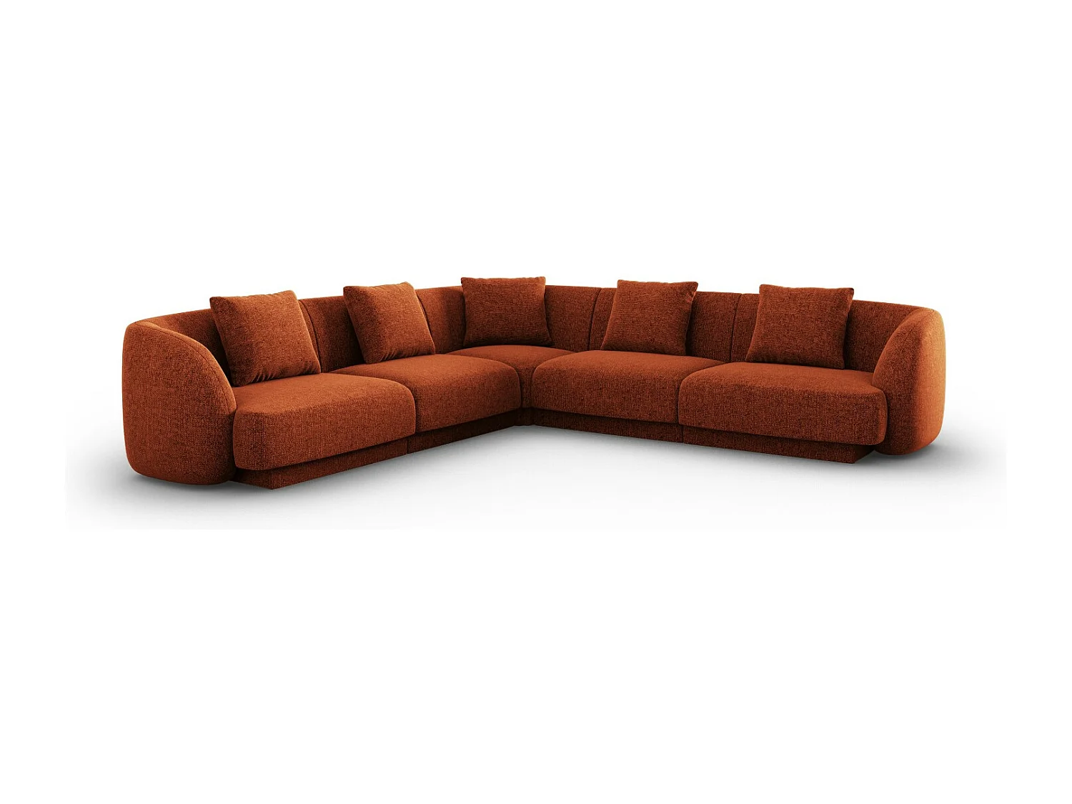 Cosmopolitan Design - Narożnik symetryczny, "Tulum" 5 miejsc szenil, terakota - 255x255x70cm 3746012 - obrazek 1