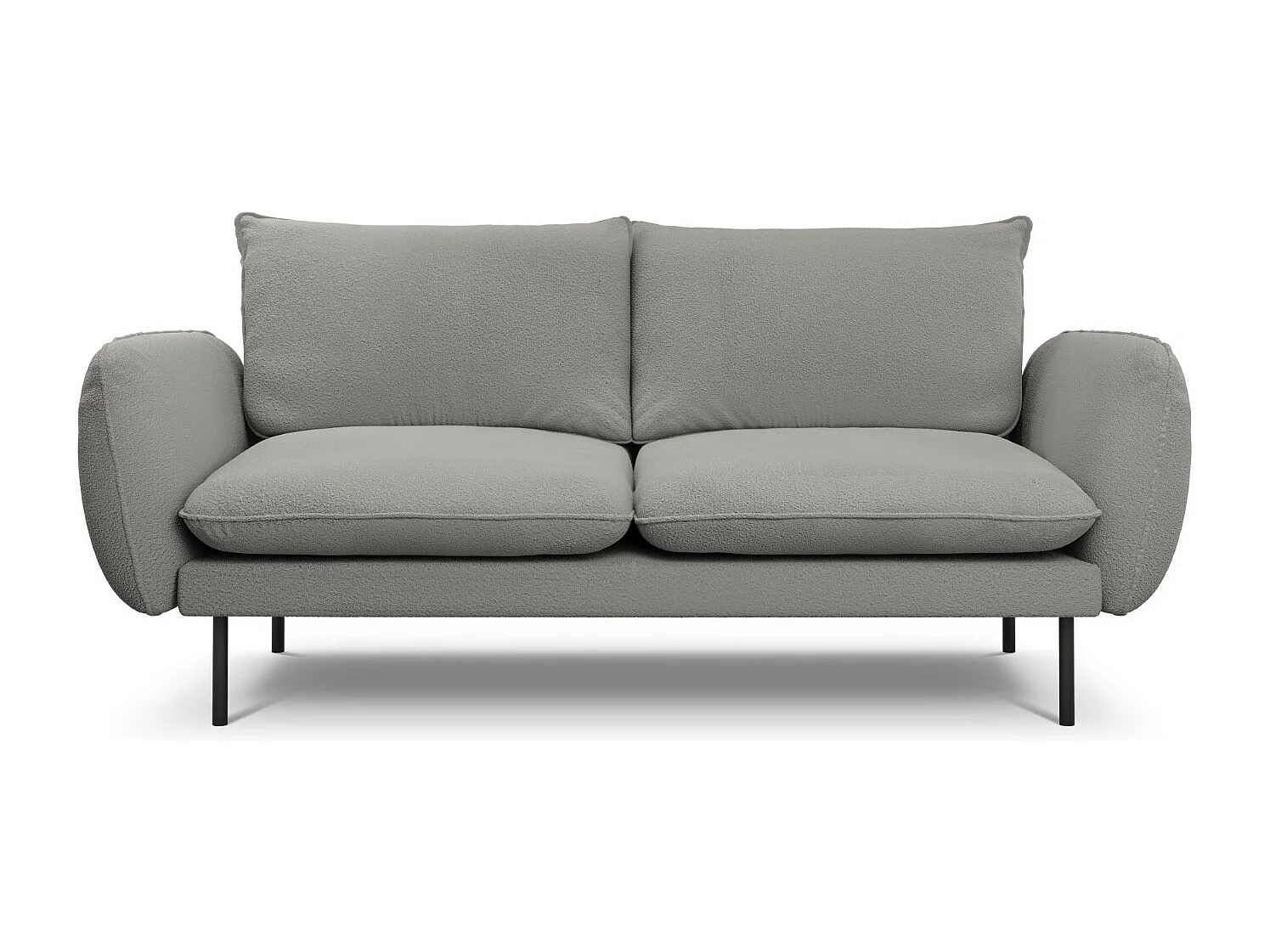 Cosmopolitan Design - Sofa, "Vienna" 2 miejsca boucle, szary - 160x92x95cm 3746008 - obrazek 1