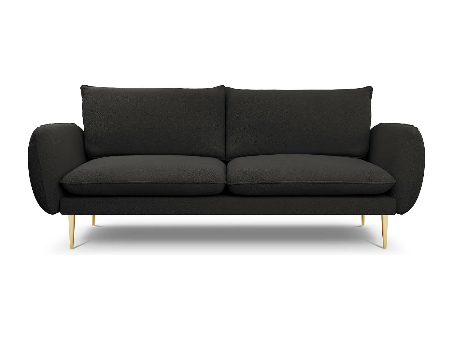 Cosmopolitan Design - Sofa, "Vienna" 3 miejsca boucle, czarny - 200x92x95cm 3746018 - obrazek 1