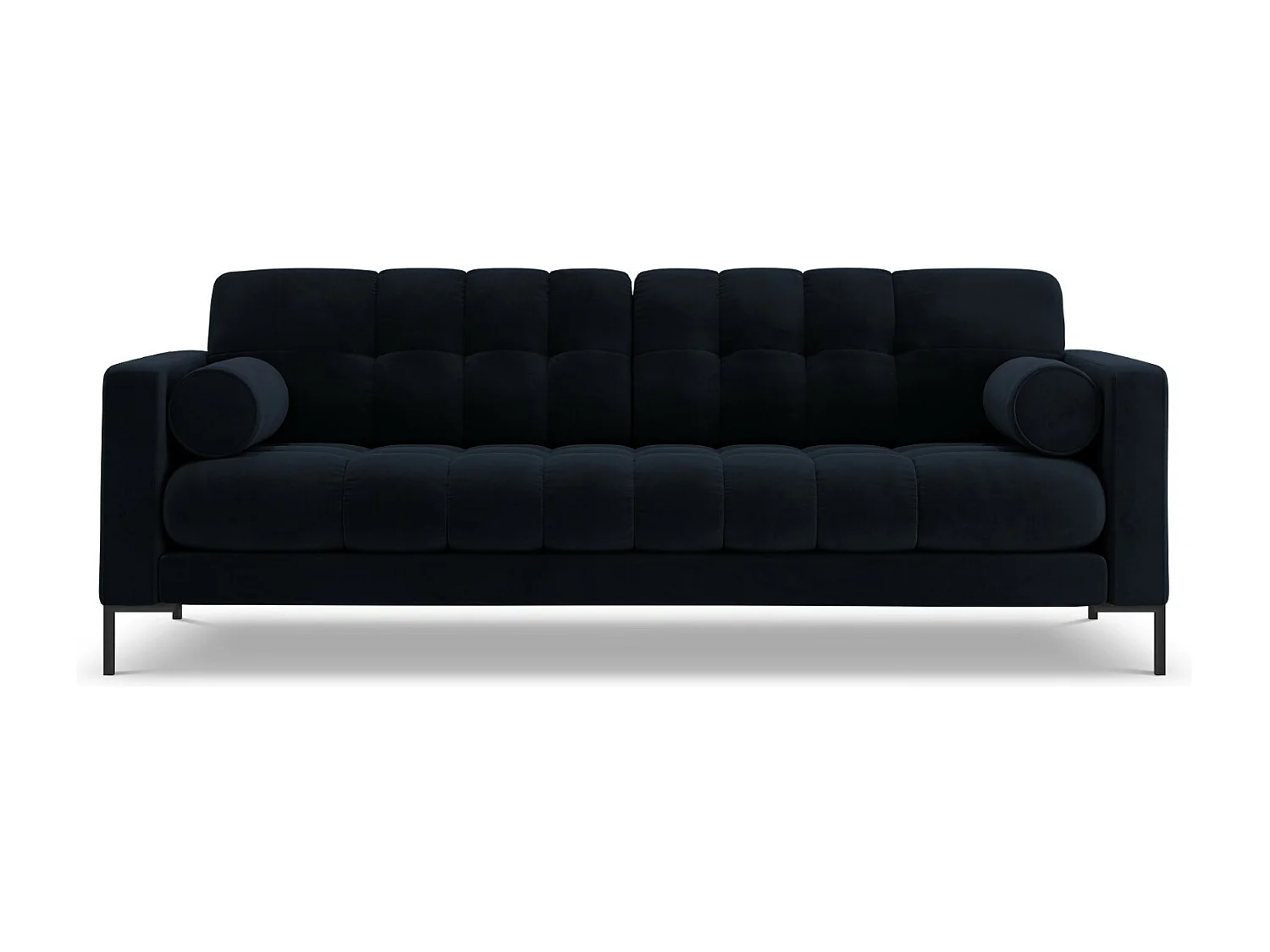 Cosmopolitan Design - Sofa, "Bali" 4 miejsca welur, niebieski ciemny - 217x92x75cm 3746024 - obrazek 1