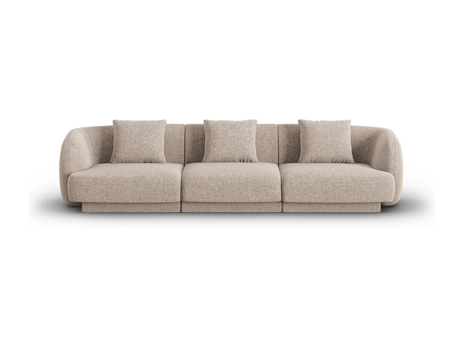 Cosmopolitan Design - Sofa, "Tulum" 3 miejsca szenil, beż - 255x90x70cm 3746037 - obrazek 1