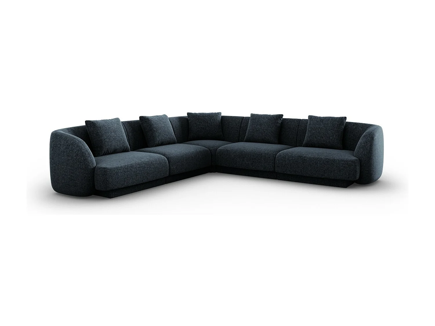 Cosmopolitan Design - Narożnik symetryczny, "Tulum" 5 miejsc szenil, błękit królewski - 255x255x70cm 3746055 - obrazek 1