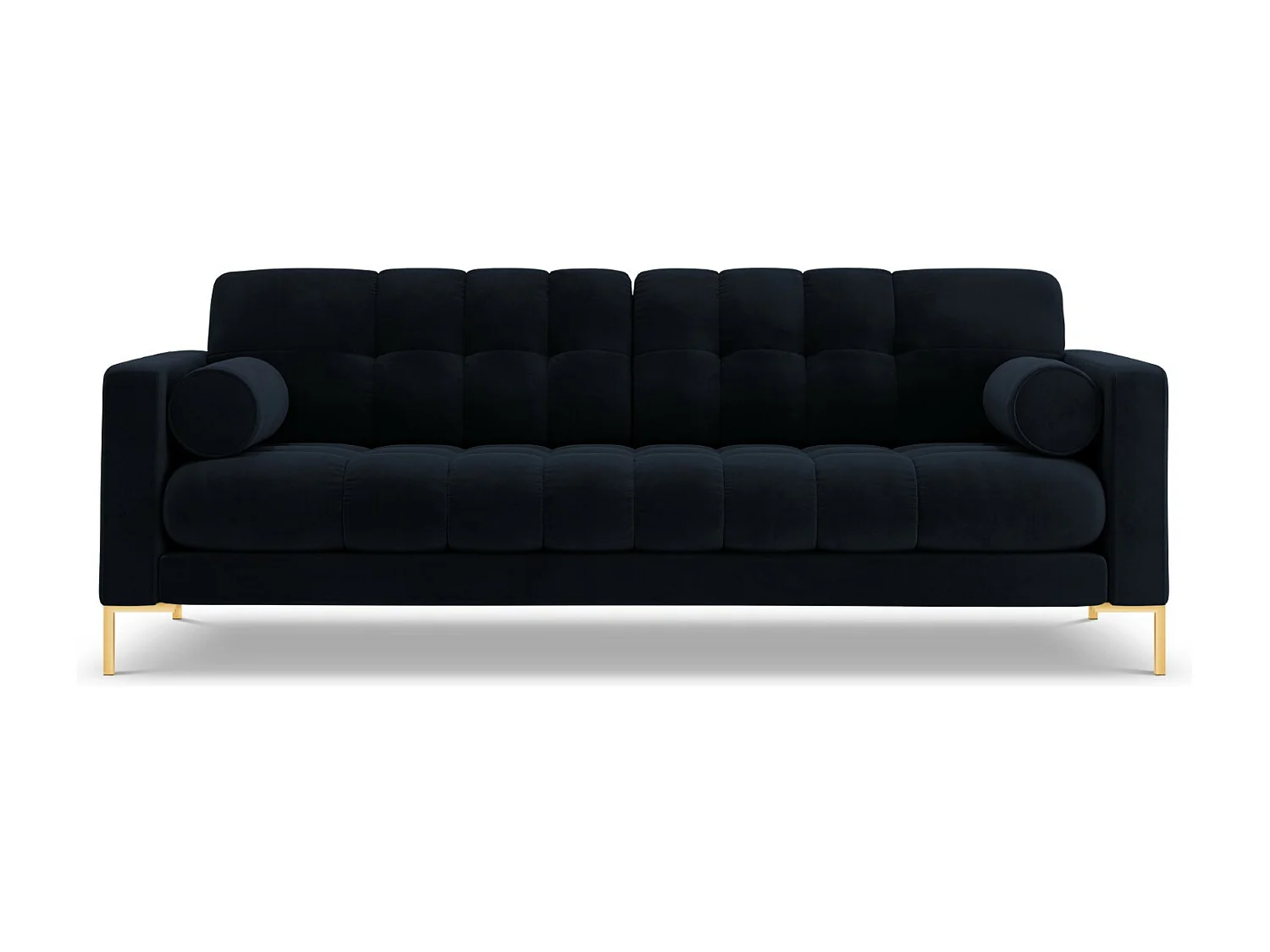 Cosmopolitan Design - Sofa, "Bali" 3 miejsca welur, niebieski ciemny - 177x92x75cm 3746069 - obrazek 1