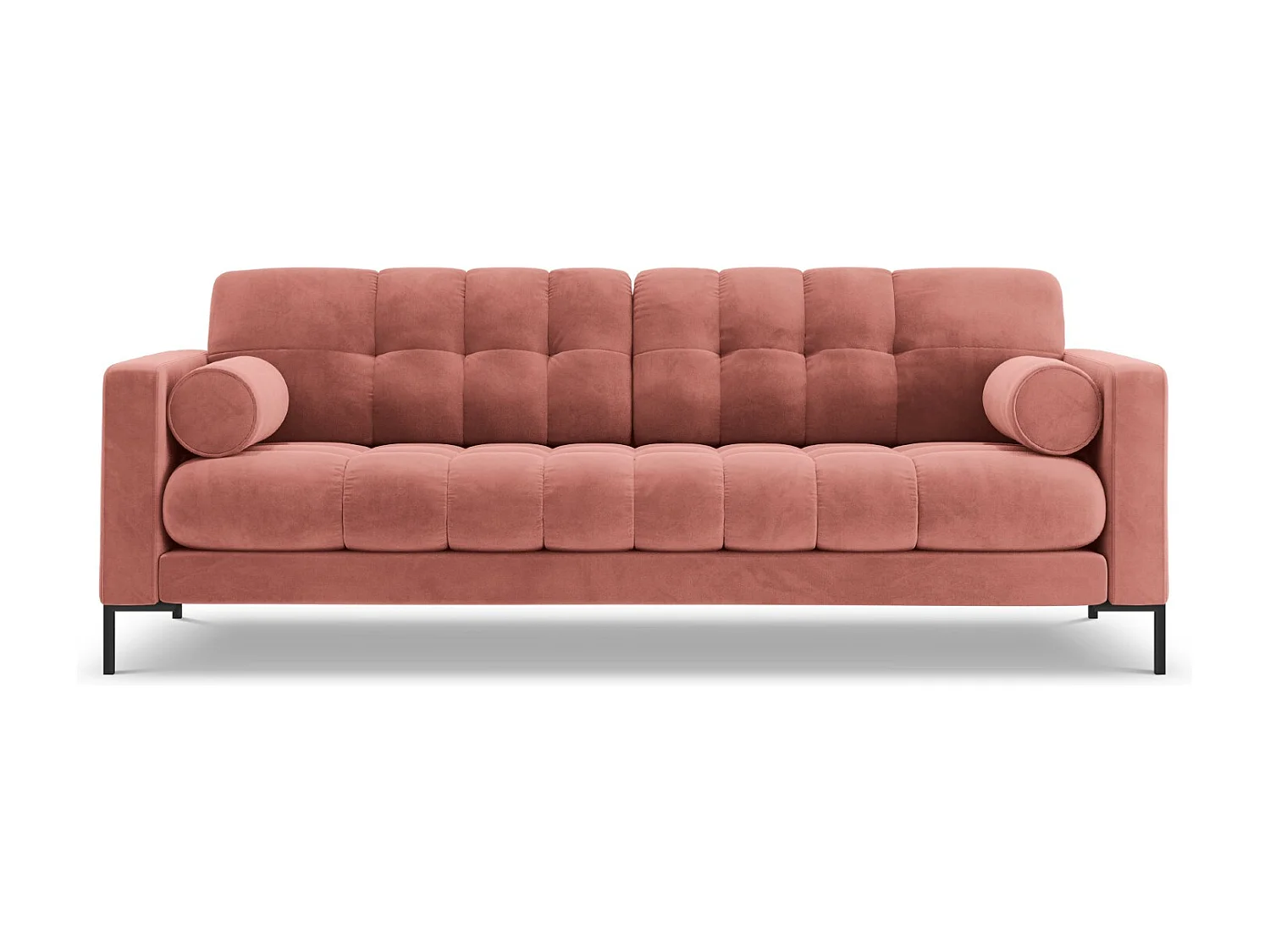 Cosmopolitan Design - Sofa, "Bali" 4 miejsca welur, róż - 217x92x75cm 3746130 - obrazek 1