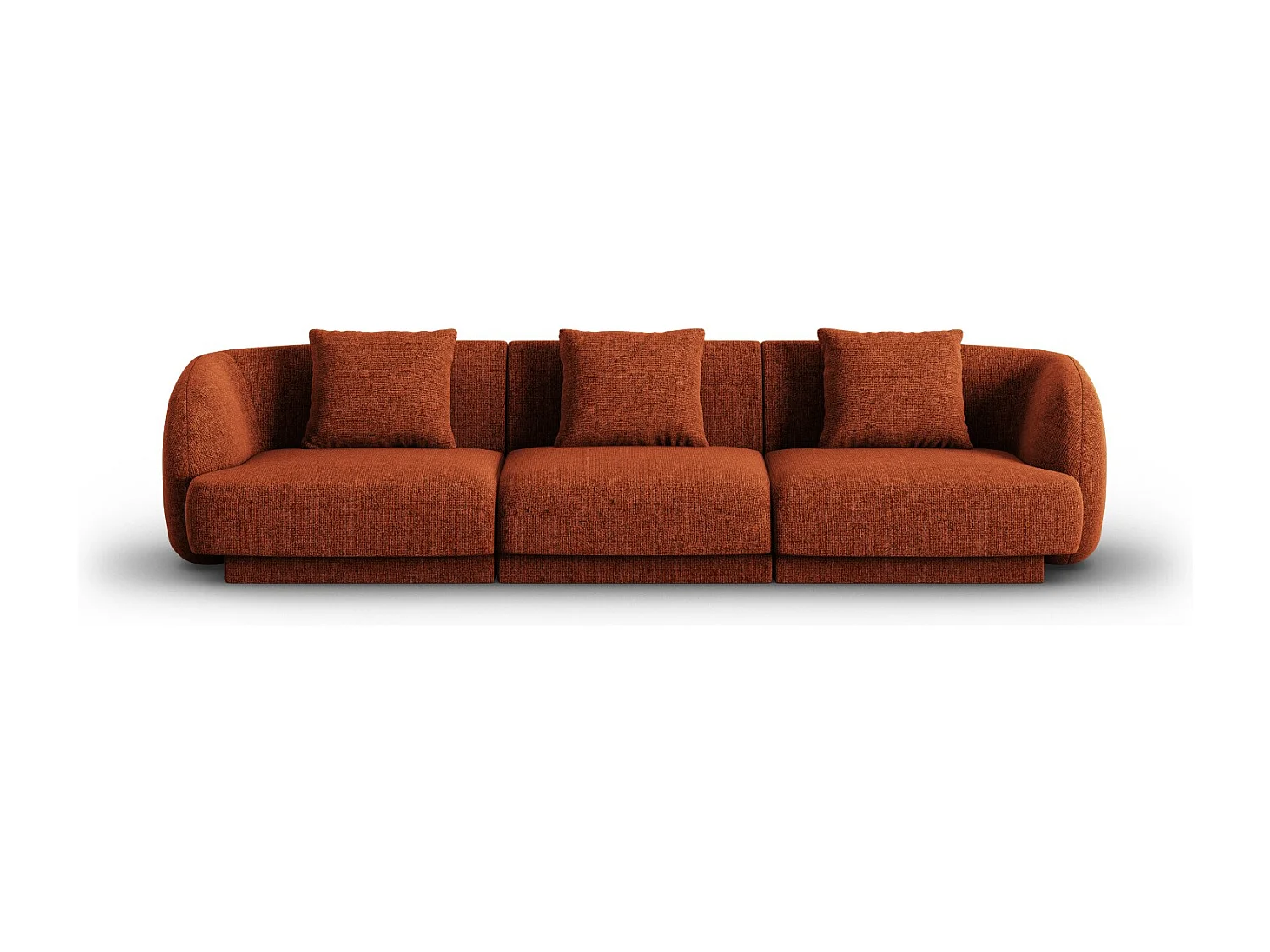 Cosmopolitan Design - Sofa, "Tulum" 3 miejsca szenil, terakota - 255x90x70cm 3746161 - obrazek 1