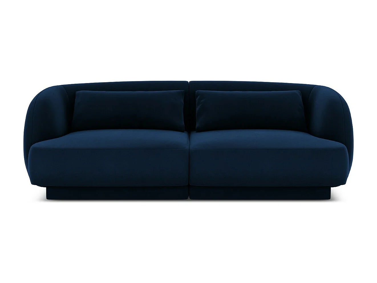 Cosmopolitan Design - Sofa, "Tulum" 2 miejsca welur, błękit królewski - 180x90x70cm 3746209 - obrazek 1