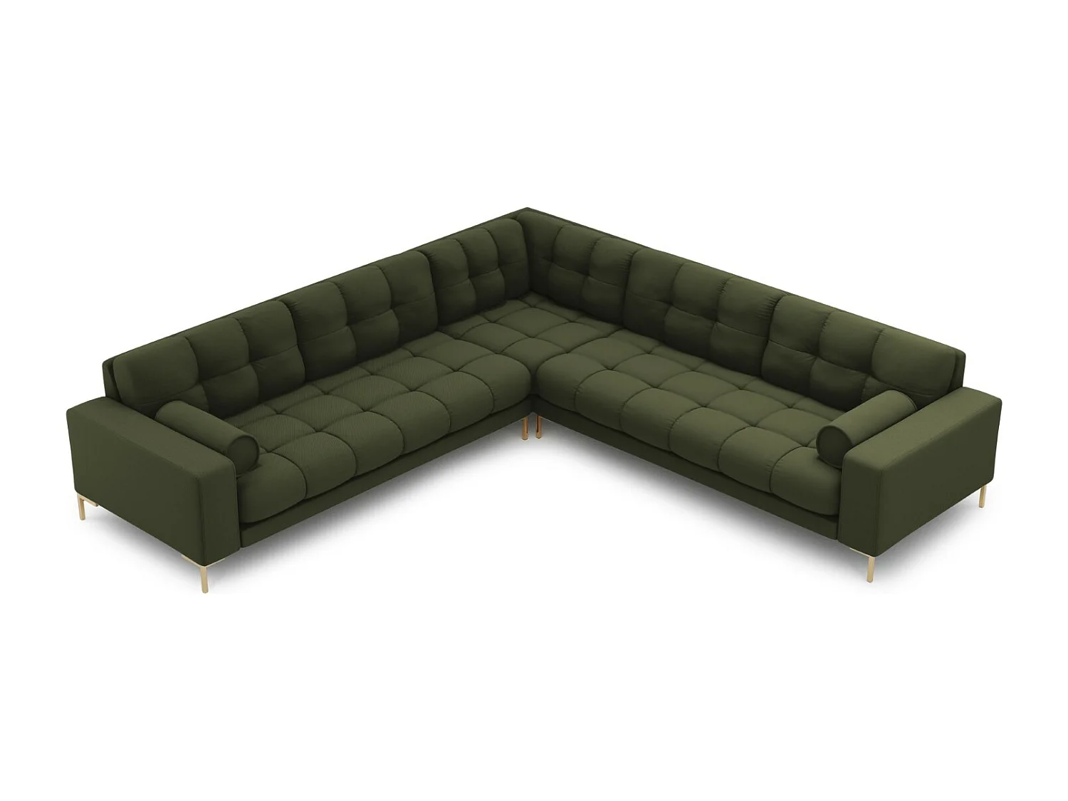 Cosmopolitan Design - Narożnik symetryczny, "Bali" 6 miejsc tkanina strukturalna, zielony - 256x256x75cm 3746237 - obrazek 1