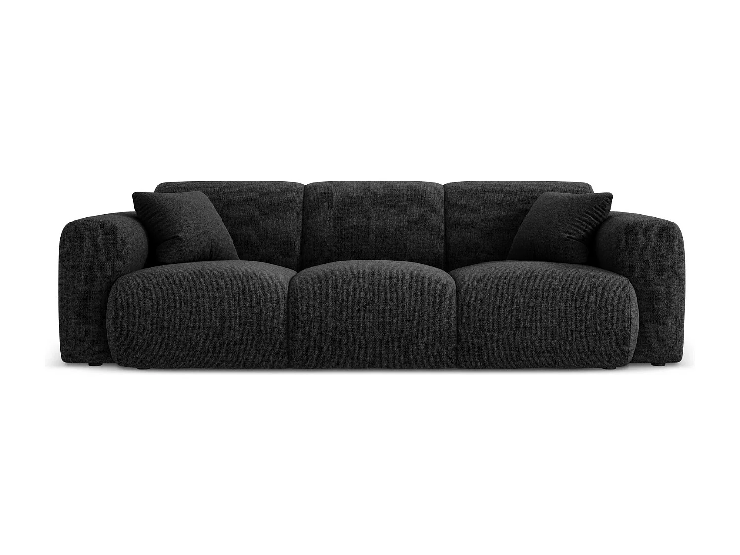 Cosmopolitan Design - Sofa, "Nolio" 3 miejsca szenil, czarny - 235x95x72cm 3746233 - obrazek 1