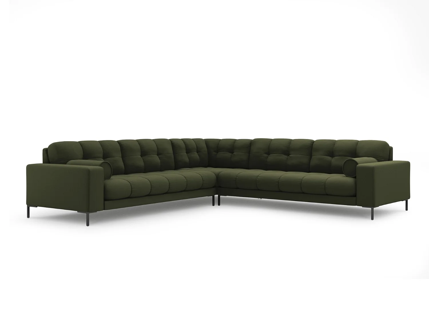 Cosmopolitan Design - Narożnik symetryczny, "Bali" 6 miejsc tkanina strukturalna, zielony - 256x256x75cm 3746262 - obrazek 1
