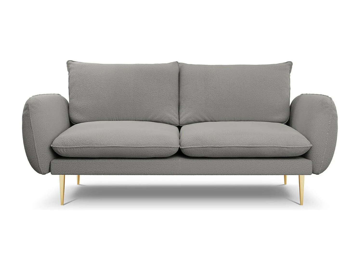 Cosmopolitan Design - Sofa, "Vienna" 2 miejsca boucle, szary - 160x92x95cm 3746269 - obrazek 1