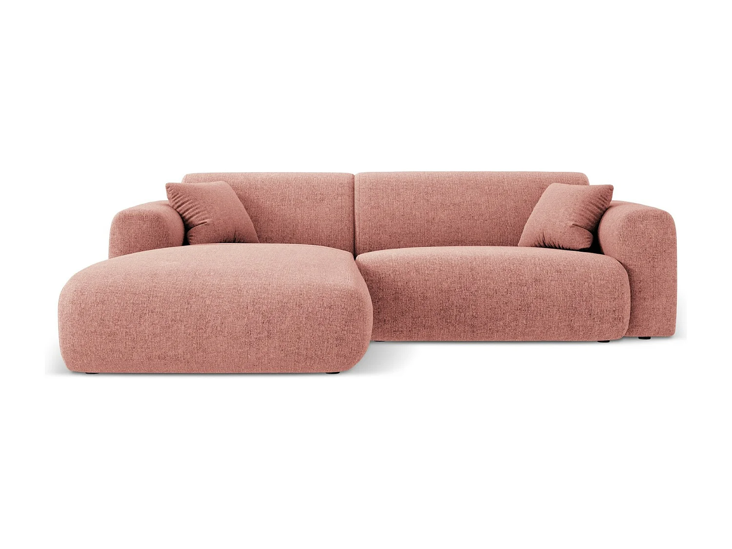 Cosmopolitan Design - Narożnik lewy, "Nolio" 4 miejsca szenil, róż - 235x170x72cm 3746291 - obrazek 1