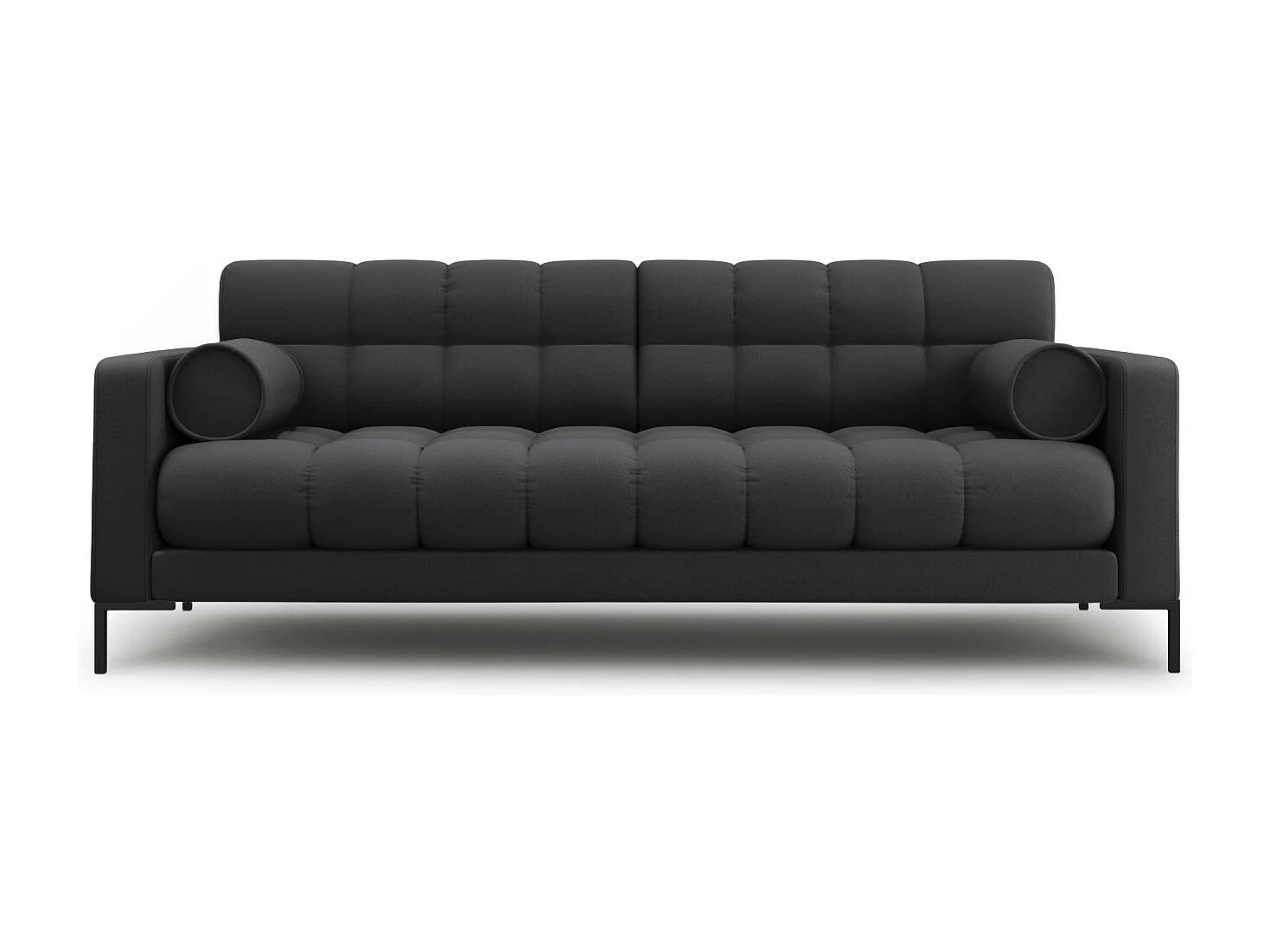 Cosmopolitan Design - Sofa, "Bali" 4 miejsca tkanina strukturalna, szary ciemny - 217x92x75cm 3746311 - obrazek 1