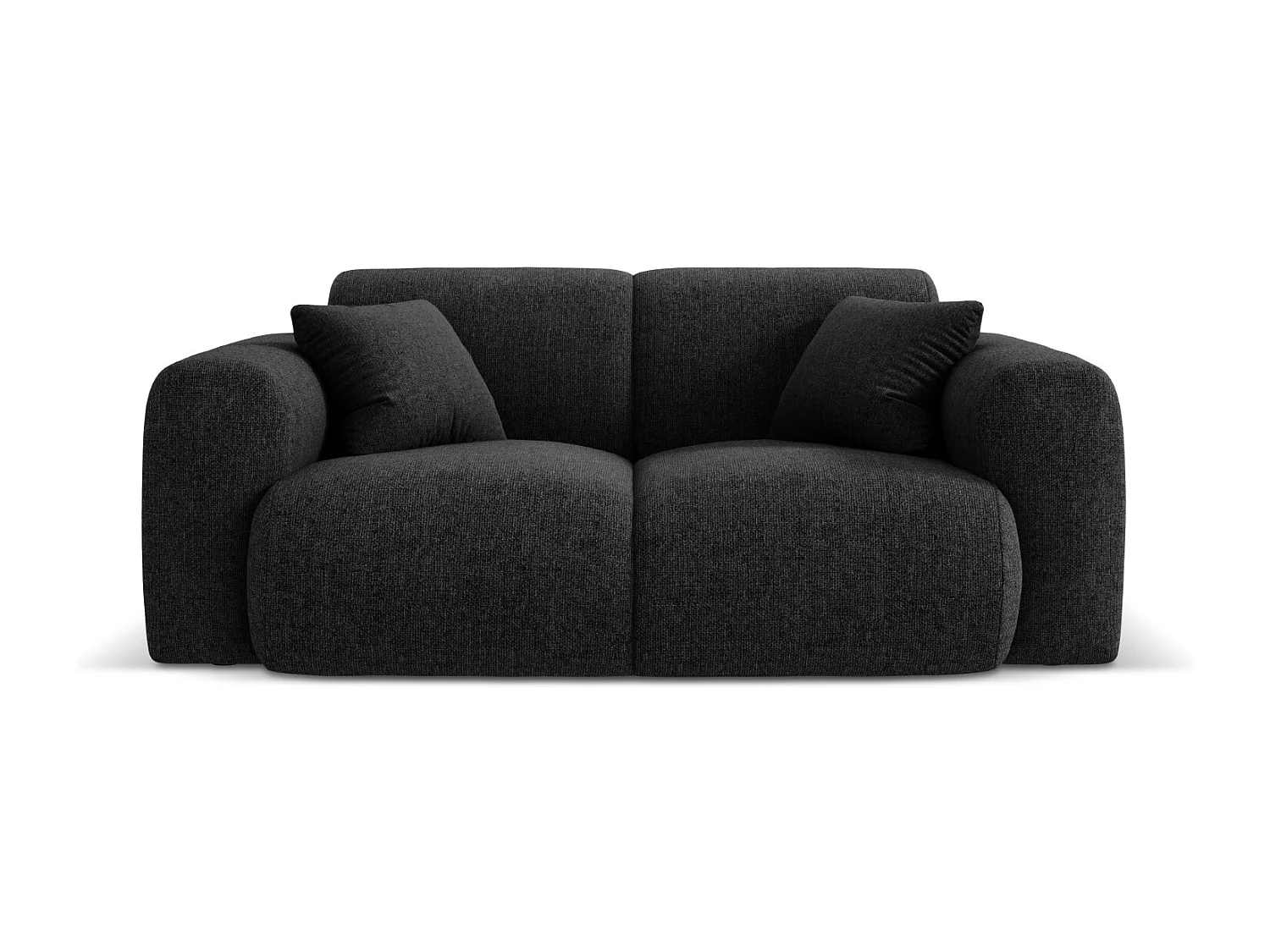 Cosmopolitan Design - Sofa, "Nolio" 2 miejsca szenil, czarny - 170x95x72cm 3746315 - obrazek 1