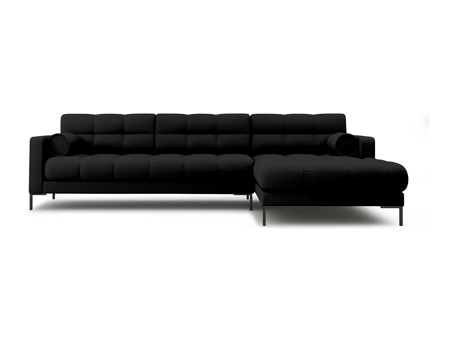 Cosmopolitan Design - Narożnik prawy, "Bali" 5 miejsc tkanina strukturalna, czarny - 293x185x75cm 3746397 - obrazek 1