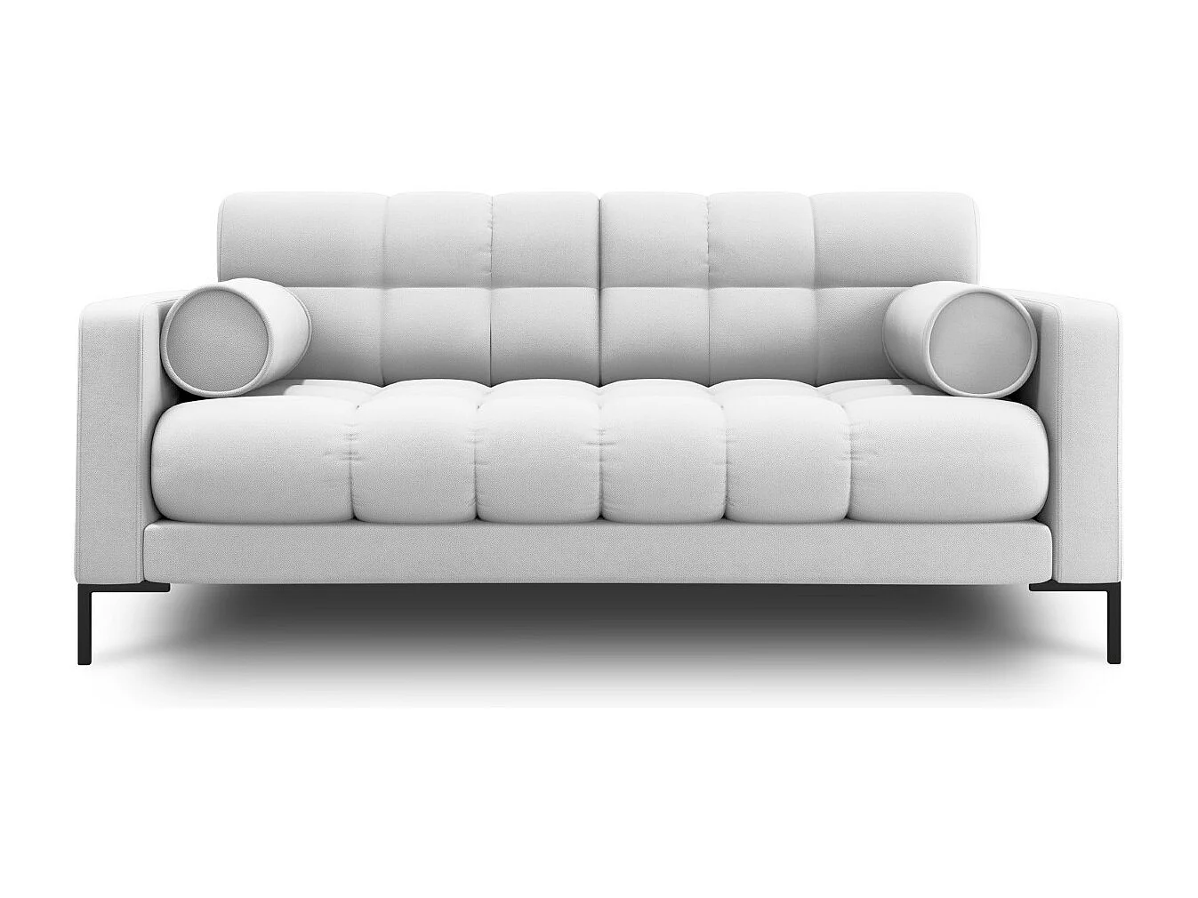 Cosmopolitan Design - Sofa, "Bali" 2 miejsca tkanina strukturalna, szary jasny - 152x92x75cm 3746464 - obrazek 1