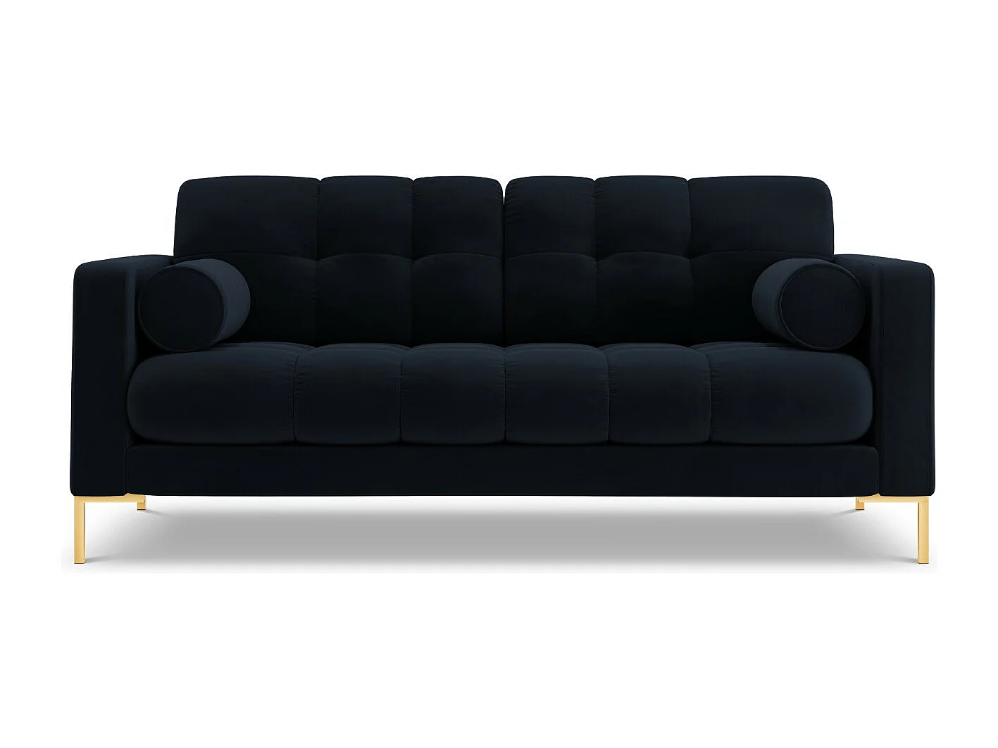 Cosmopolitan Design - Sofa, "Bali" 2 miejsca welur, niebieski ciemny - 152x92x75cm 3746476 - obrazek 1