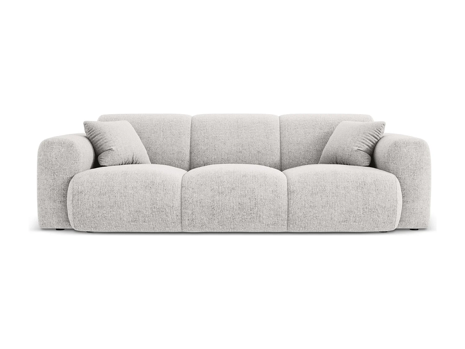 Cosmopolitan Design - Sofa, "Nolio" 3 miejsca szenil, szary jasny - 235x95x72cm 3746499 - obrazek 1