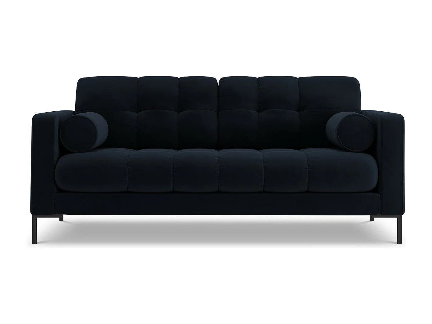 Cosmopolitan Design - Sofa, "Bali" 2 miejsca welur, niebieski ciemny - 152x92x75cm 3746532 - obrazek 1