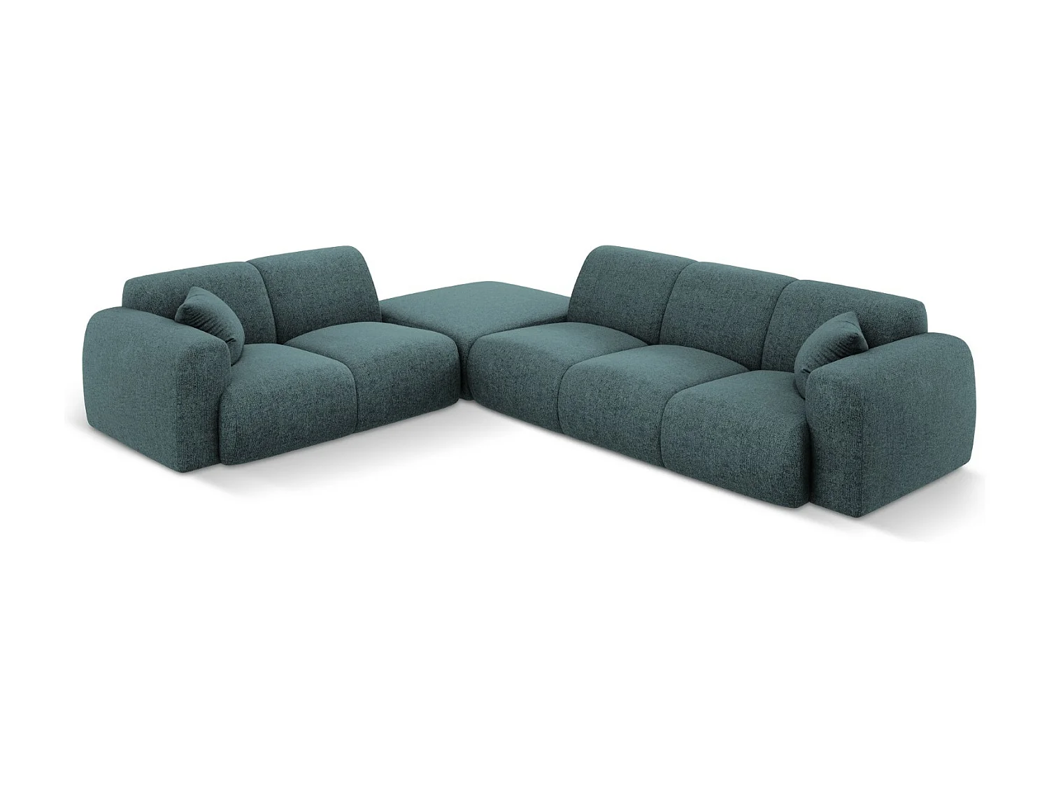 Cosmopolitan Design - Narożnik lewy, "Nolio" 4 miejsca szenil, petrol - 315x250x72cm 3746539 - obrazek 1