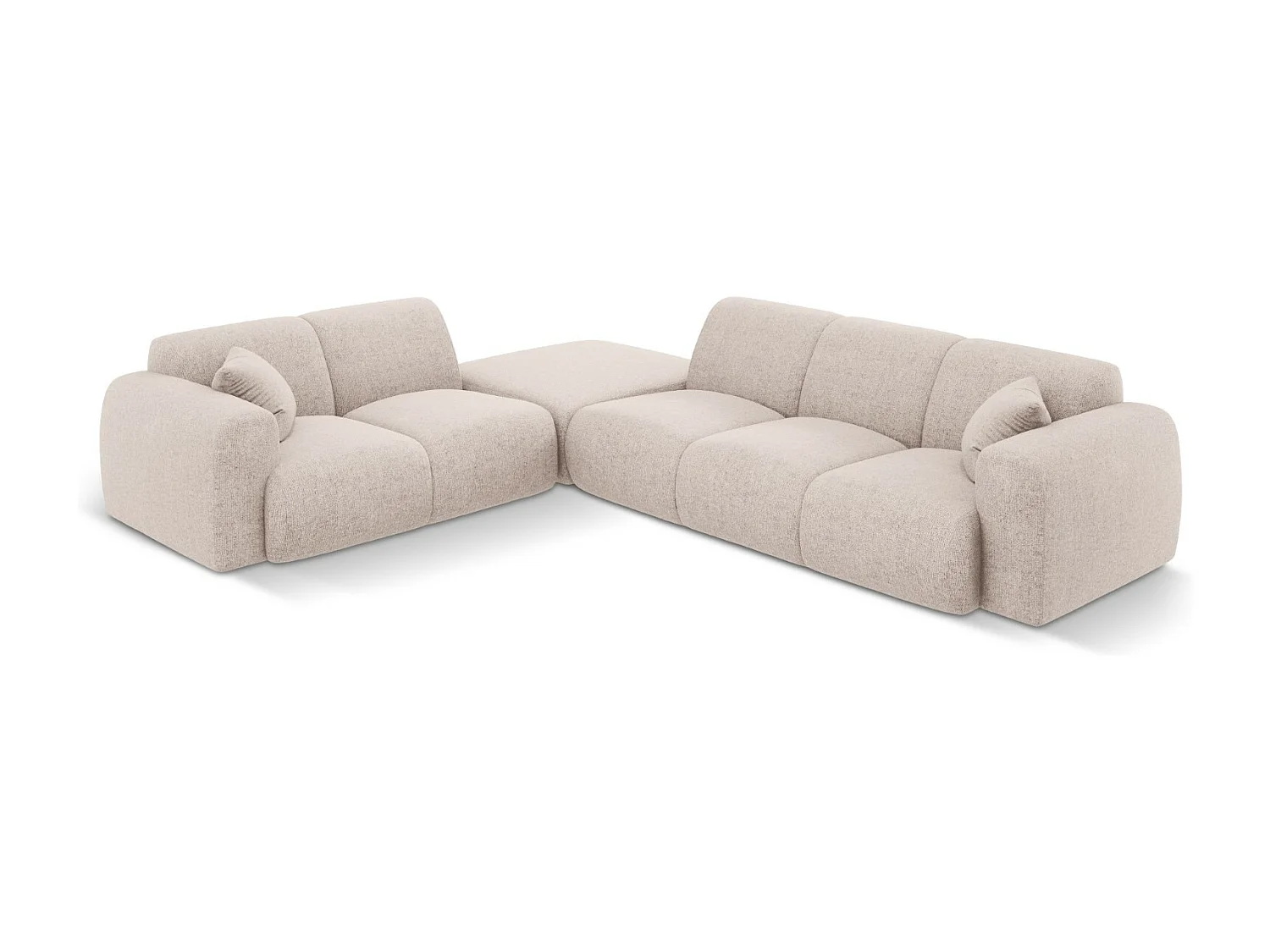 Cosmopolitan Design - Narożnik lewy, "Nolio" 4 miejsca szenil, beż - 315x250x72cm 3746569 - obrazek 1