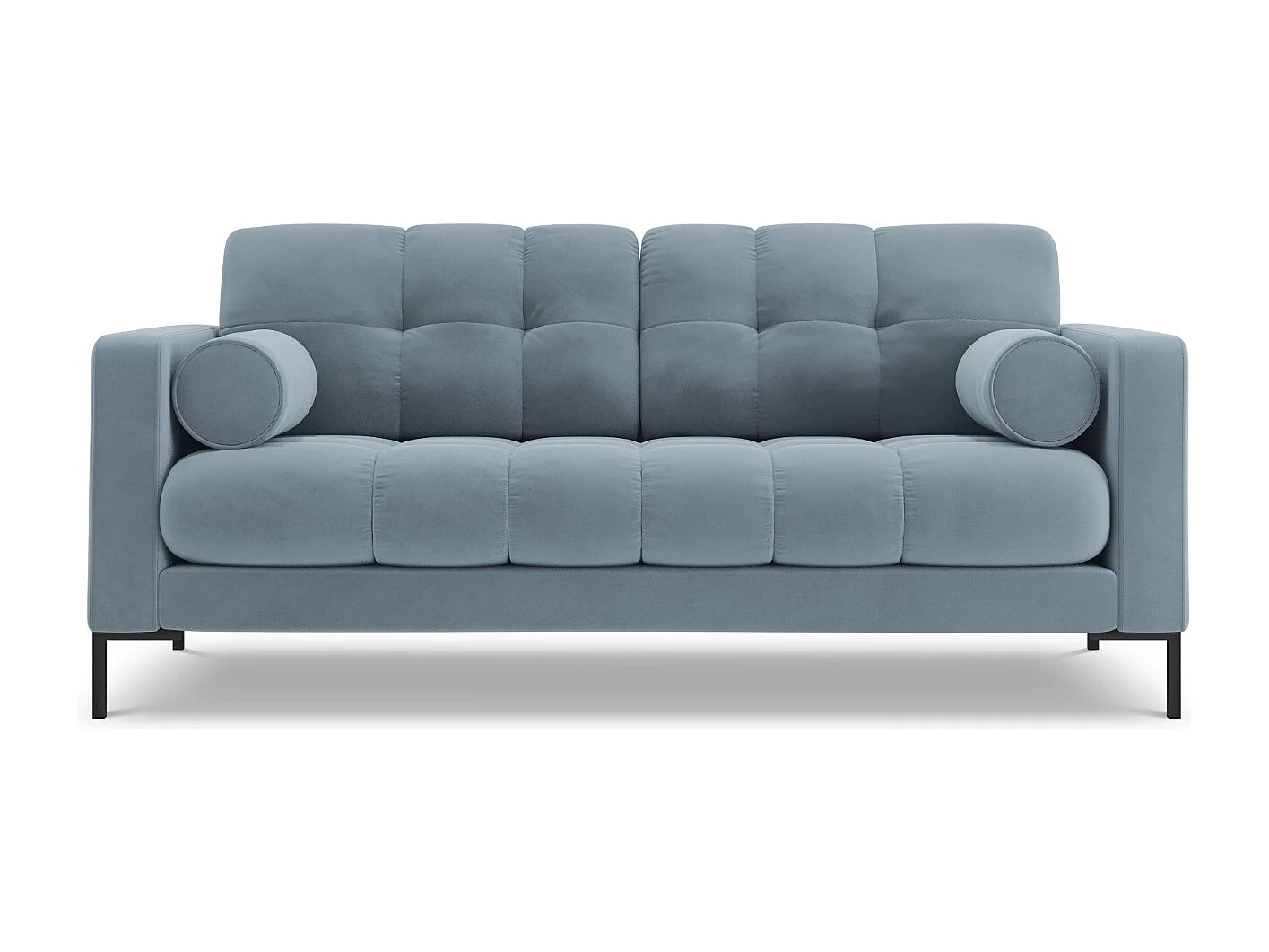 Cosmopolitan Design - Sofa, "Bali" 2 miejsca welur, niebieski jasny - 152x92x75cm 3746589 - obrazek 1