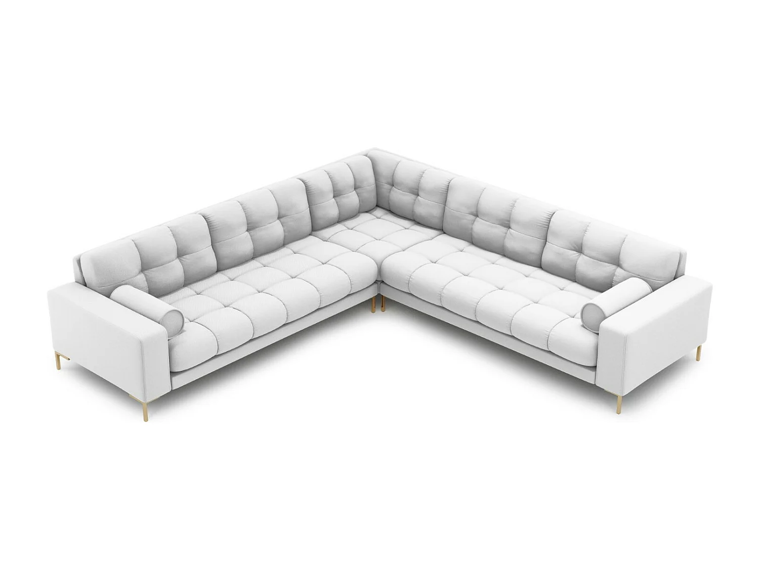 Cosmopolitan Design - Narożnik symetryczny, "Bali" 6 miejsc tkanina strukturalna, szary jasny - 256x256x75cm 3746611 - obrazek 1