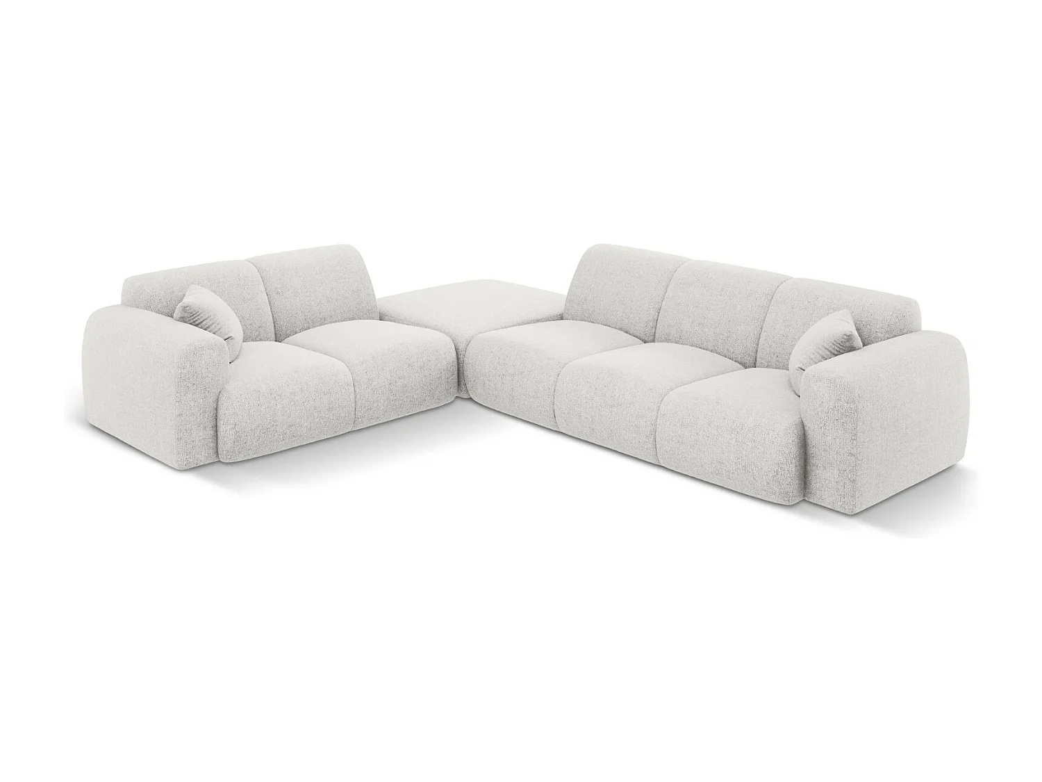 Cosmopolitan Design - Narożnik lewy, "Nolio" 4 miejsca szenil, szary jasny - 315x250x72cm 3746612 - obrazek 1