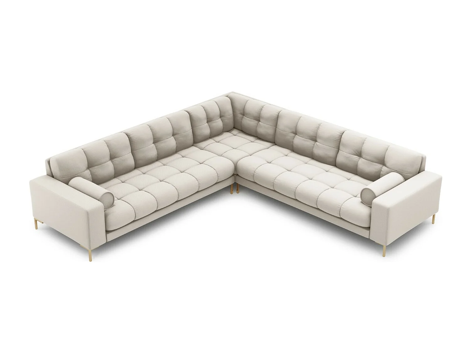 Cosmopolitan Design - Narożnik symetryczny, "Bali" 6 miejsc tkanina strukturalna, beż - 256x256x75cm 3746708 - obrazek 1