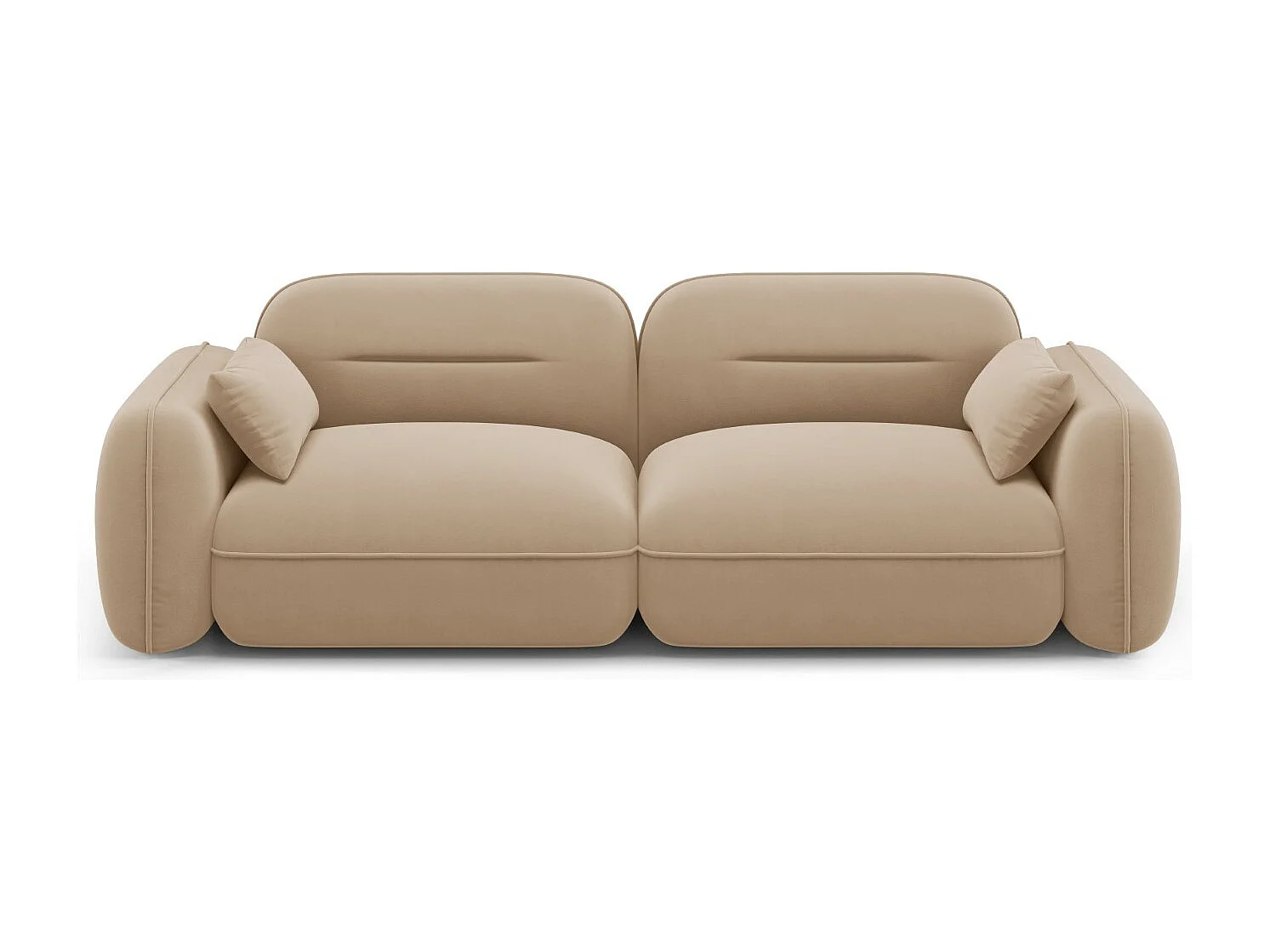 Cosmopolitan Design - Sofa modułowa, "Sydney" 3 miejsca welur, piasek - 230x90x70cm 3746770 - obrazek 1