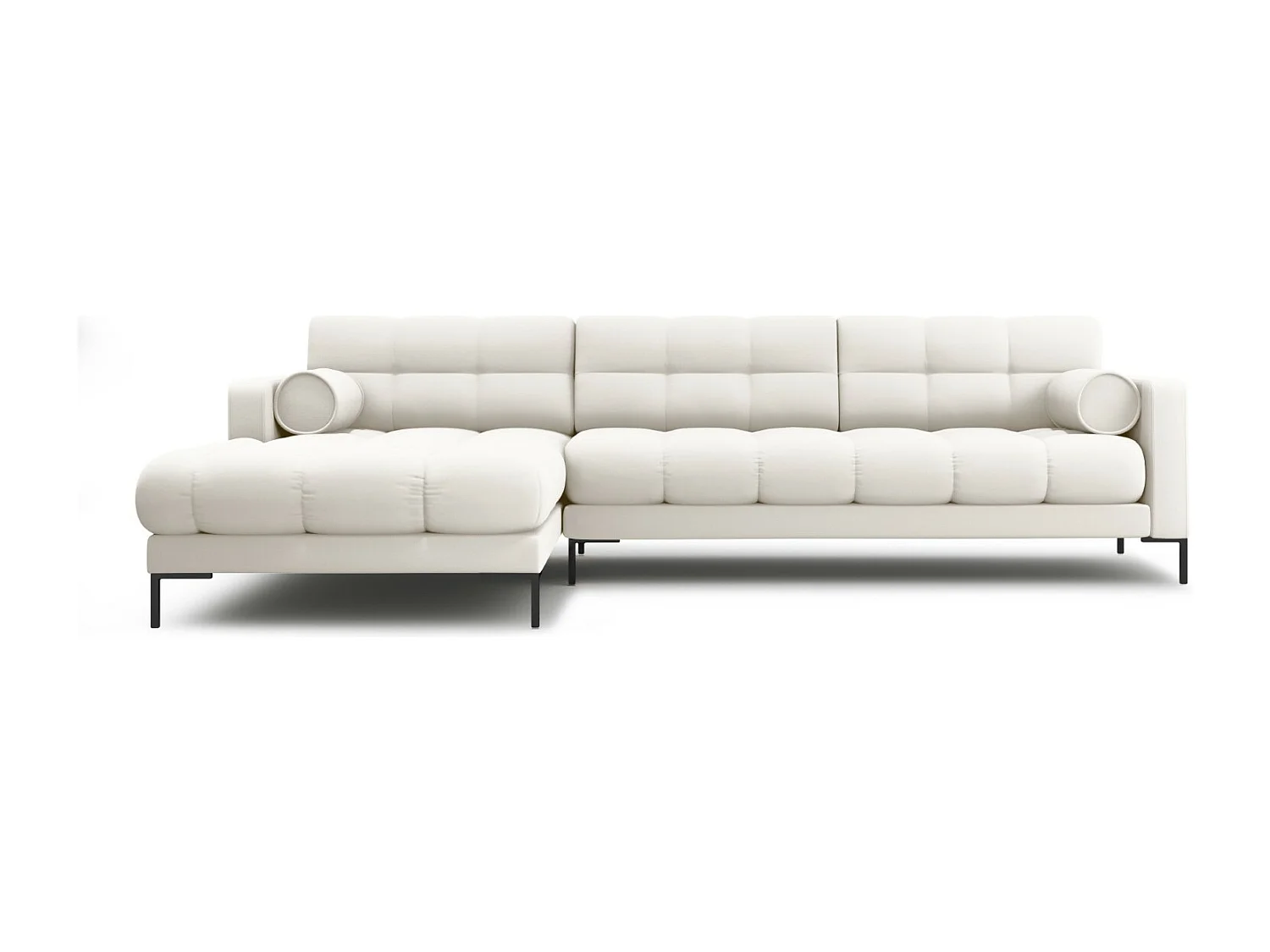 Cosmopolitan Design – Narożnik lewy, „Bali” 5 miejsc tkanina strukturalna, beż jasny – 293x185x75cm 3746792
