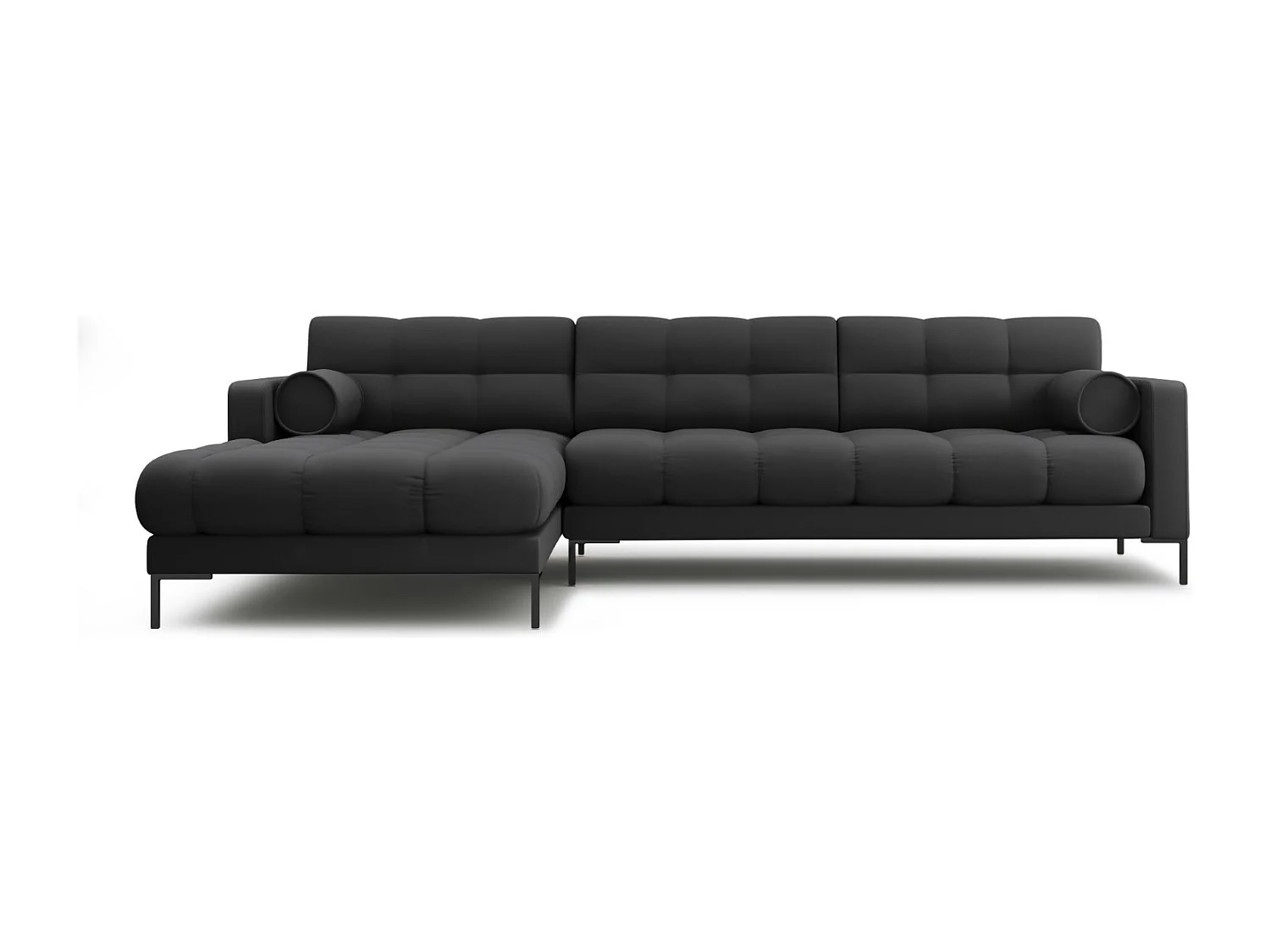 Cosmopolitan Design - Narożnik lewy, "Bali" 5 miejsc tkanina strukturalna, szary ciemny - 293x185x75cm 3746816 - obrazek 1