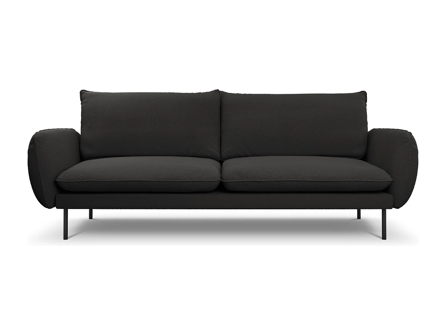 Cosmopolitan Design - Sofa, "Vienna" 4 miejsca boucle, czarny - 230x92x95cm 3746842 - obrazek 1